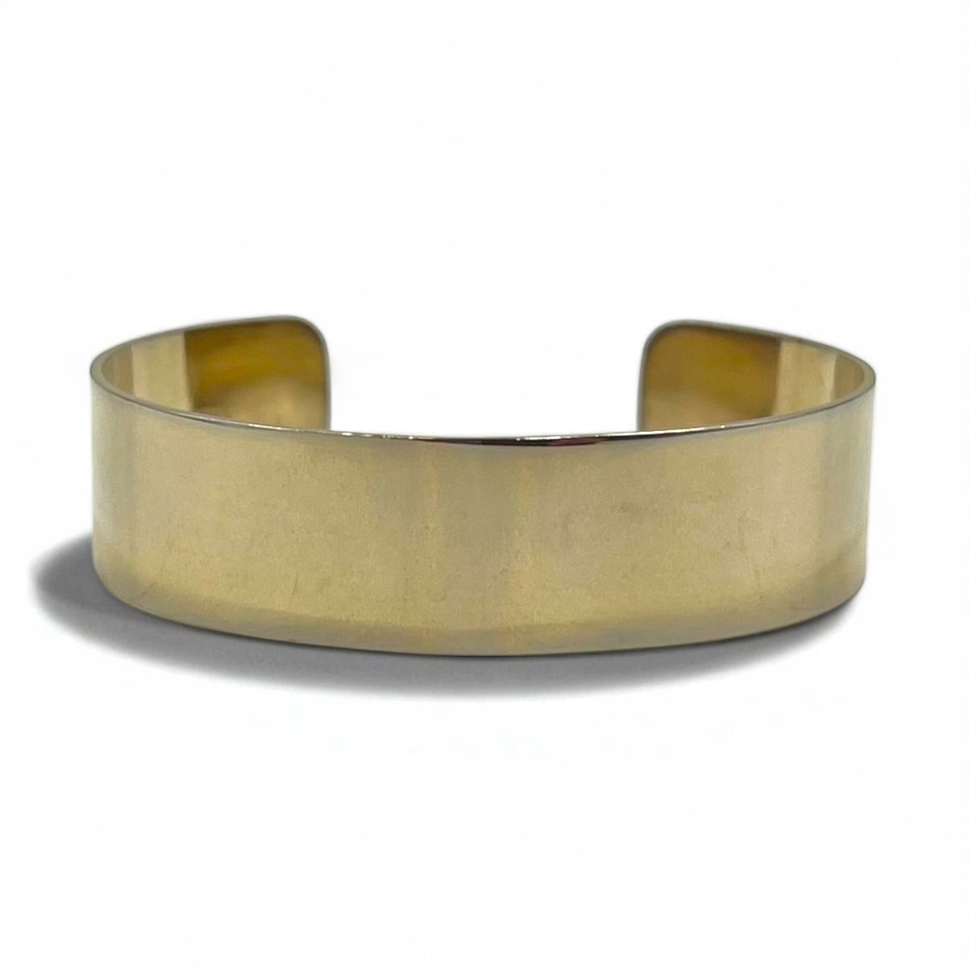 Bracciale rigido TOGA largo color oro in metallo piatto