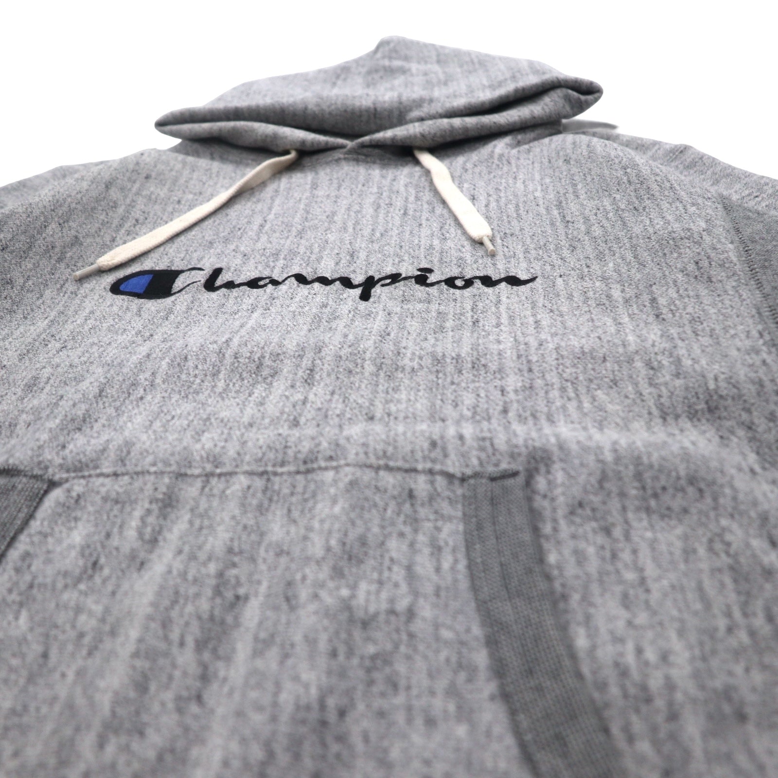 Champion Reverse Weave REVERSE WEAVE Felpa con cappuccio a pullover con bordi a costine M Grigio Ricamo logo script C8-S103