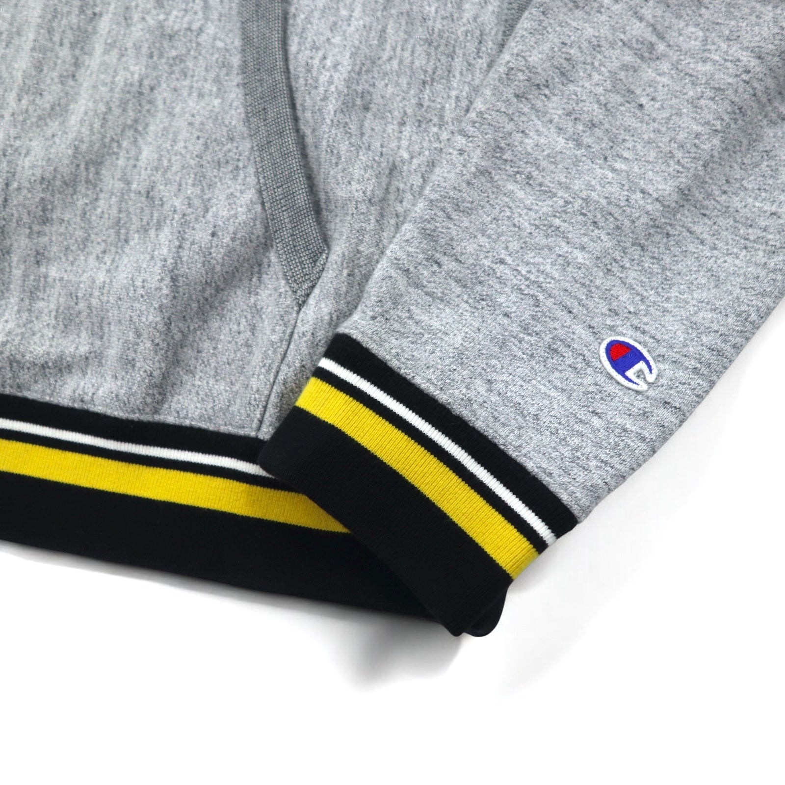 Champion Reverse Weave REVERSE WEAVE Felpa con cappuccio a pullover con bordi a costine M Grigio Ricamo logo script C8-S103
