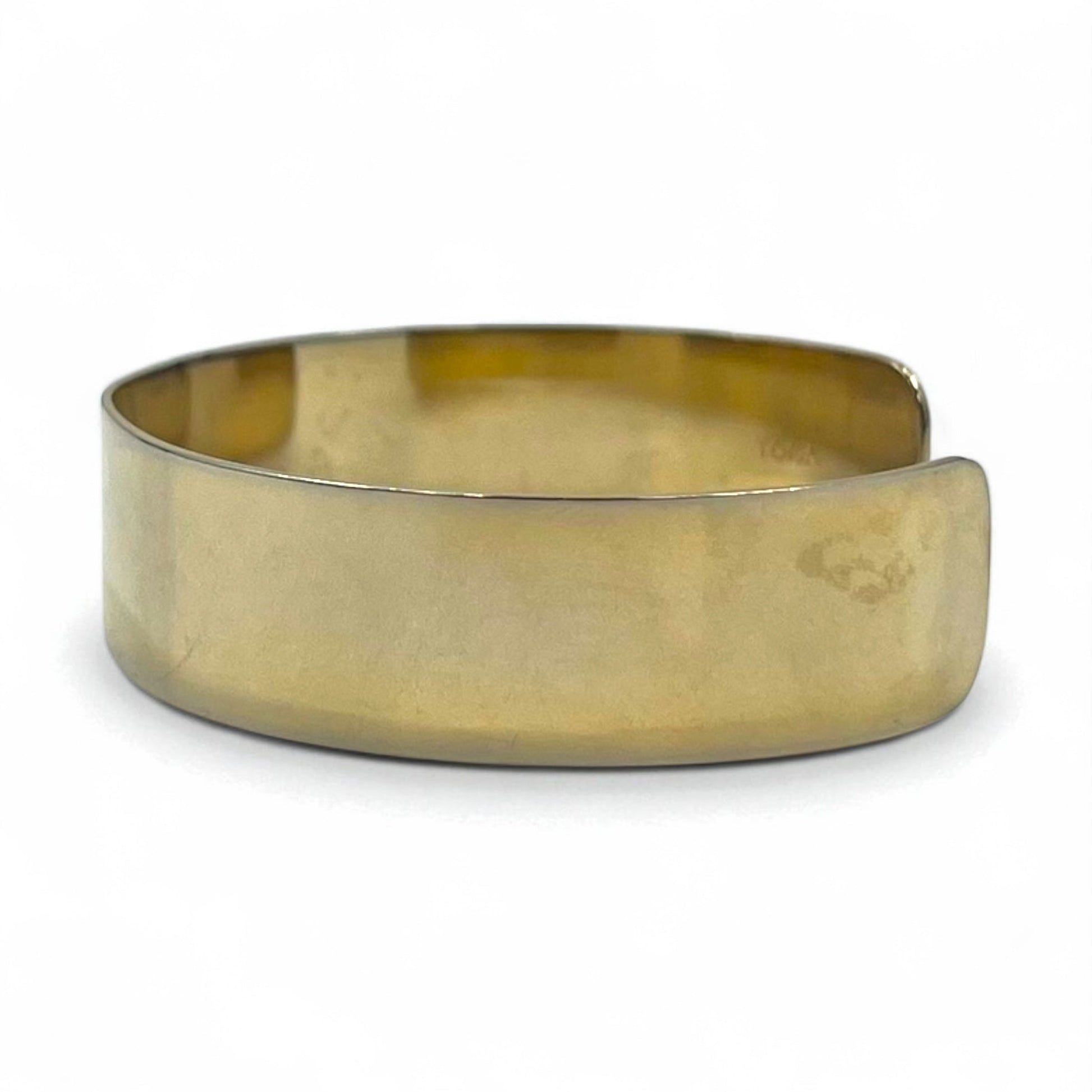 Bracciale rigido TOGA largo color oro in metallo piatto