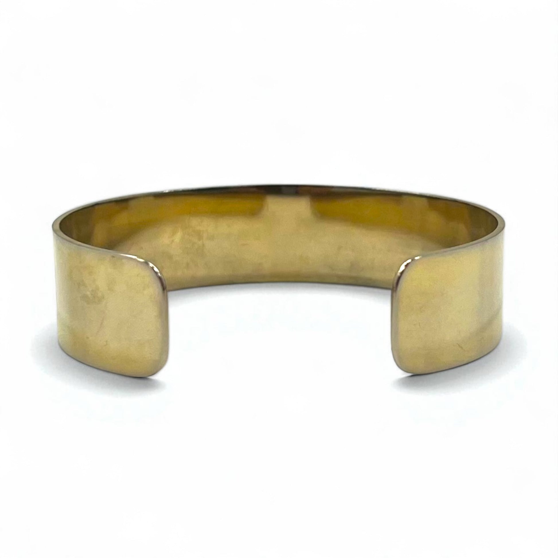 Bracciale rigido TOGA largo color oro in metallo piatto