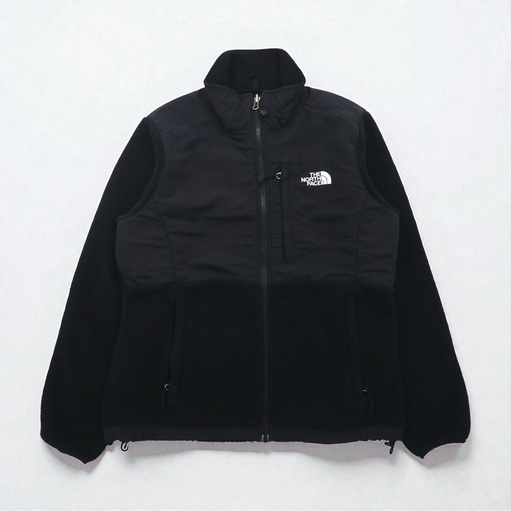 THE NORTH FACE ポーラテック POLARTEC デナリ フリースジャケット M ブラック ナイロン切替 フルジップ ハイネック ドローコード