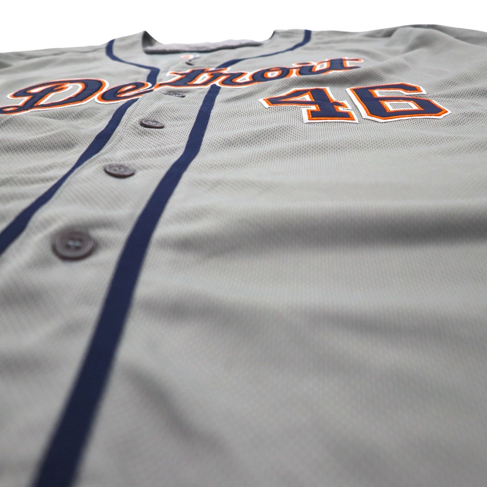 majestic USA MLB Maglia da baseball XL Grigio Detroit TIGERS Numerata FLEX BASE