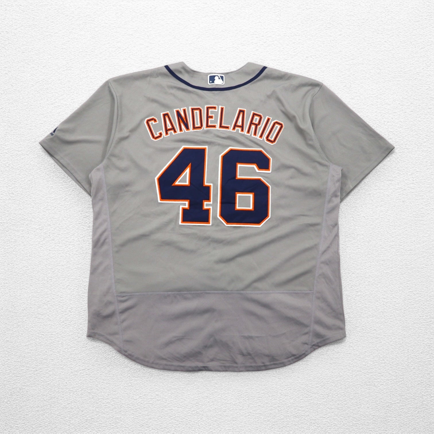 majestic USA MLB Maglia da baseball XL Grigio Detroit TIGERS Numerata FLEX BASE