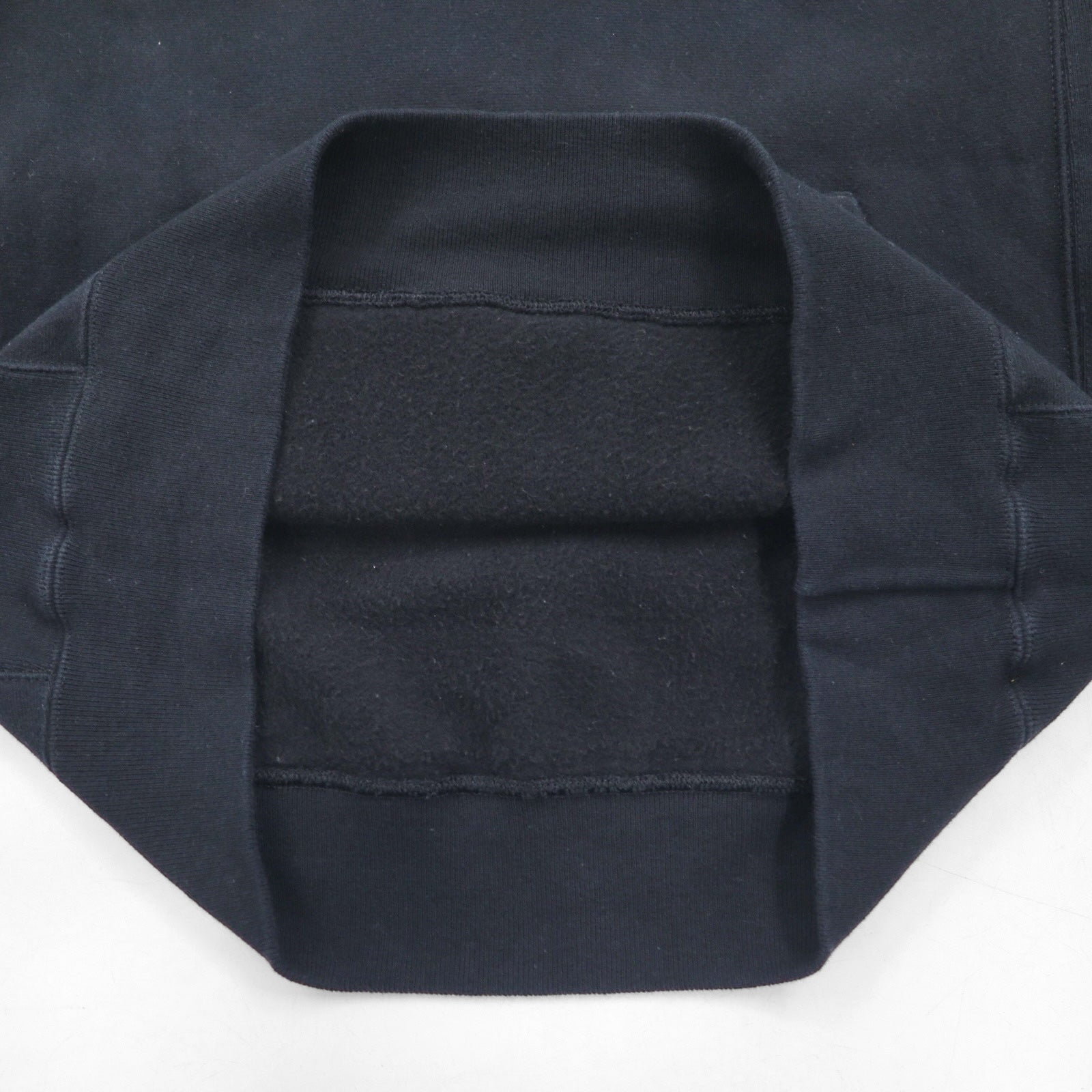 Champion REVERSE WEAVE Felpa con cappuccio M nera Tinta unita Cotone Felpato Etichetta blu replica Prodotto in Honduras