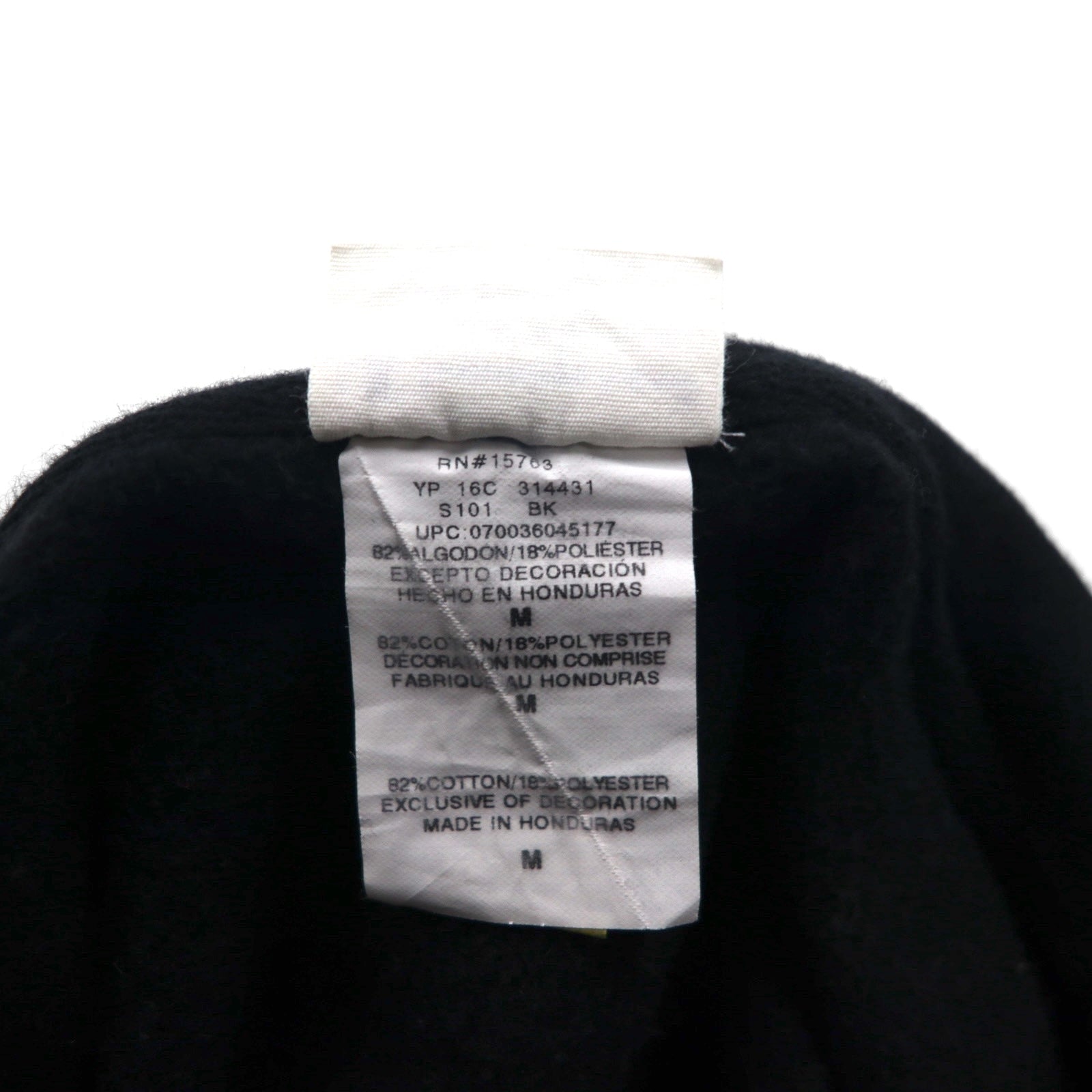 Champion REVERSE WEAVE Felpa con cappuccio M nera Tinta unita Cotone Felpato Etichetta blu replica Prodotto in Honduras