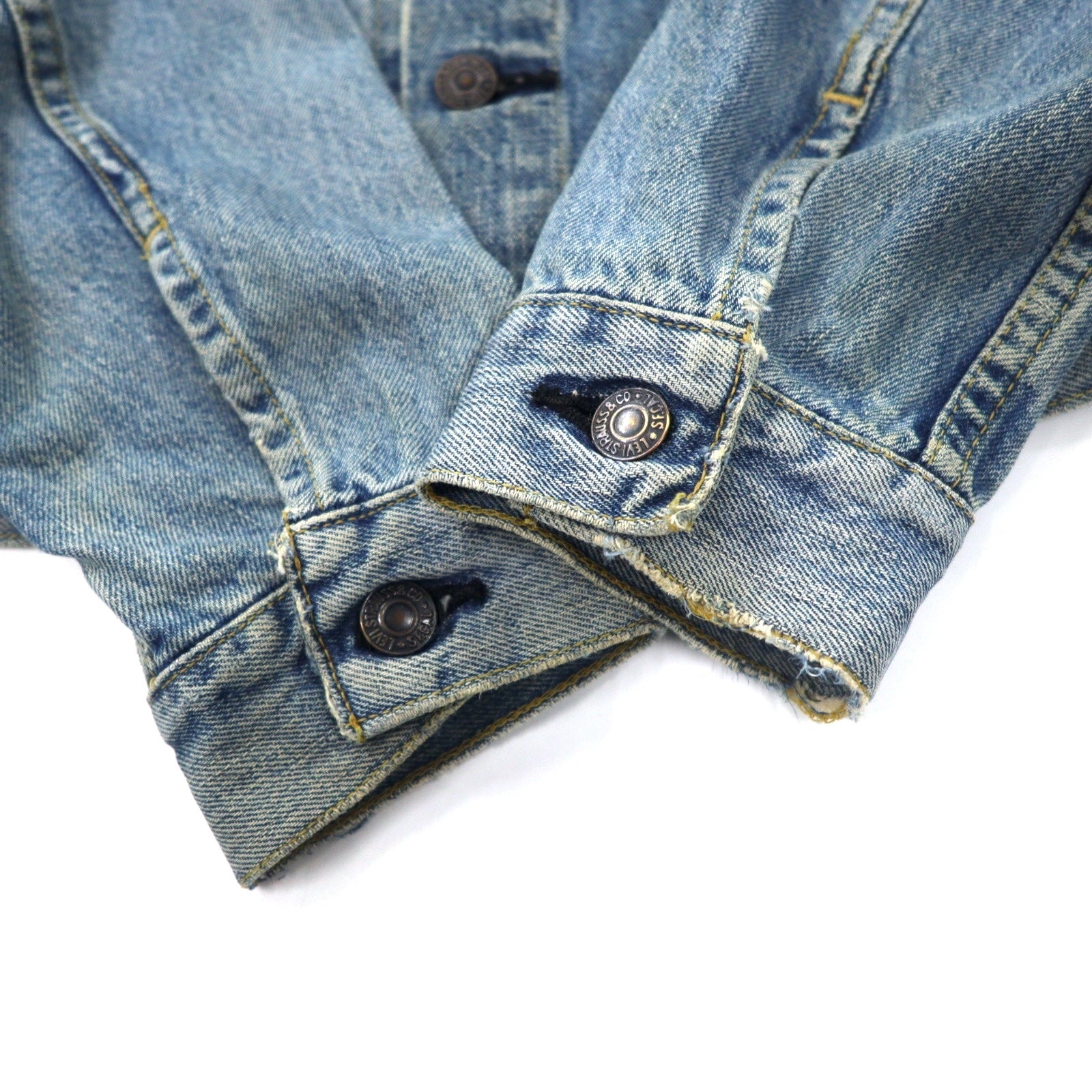 Levi's anni '90, replica terza generazione, Big E, giacca di jeans, 40, blu, cotone, 71557-02, Made in Japan
