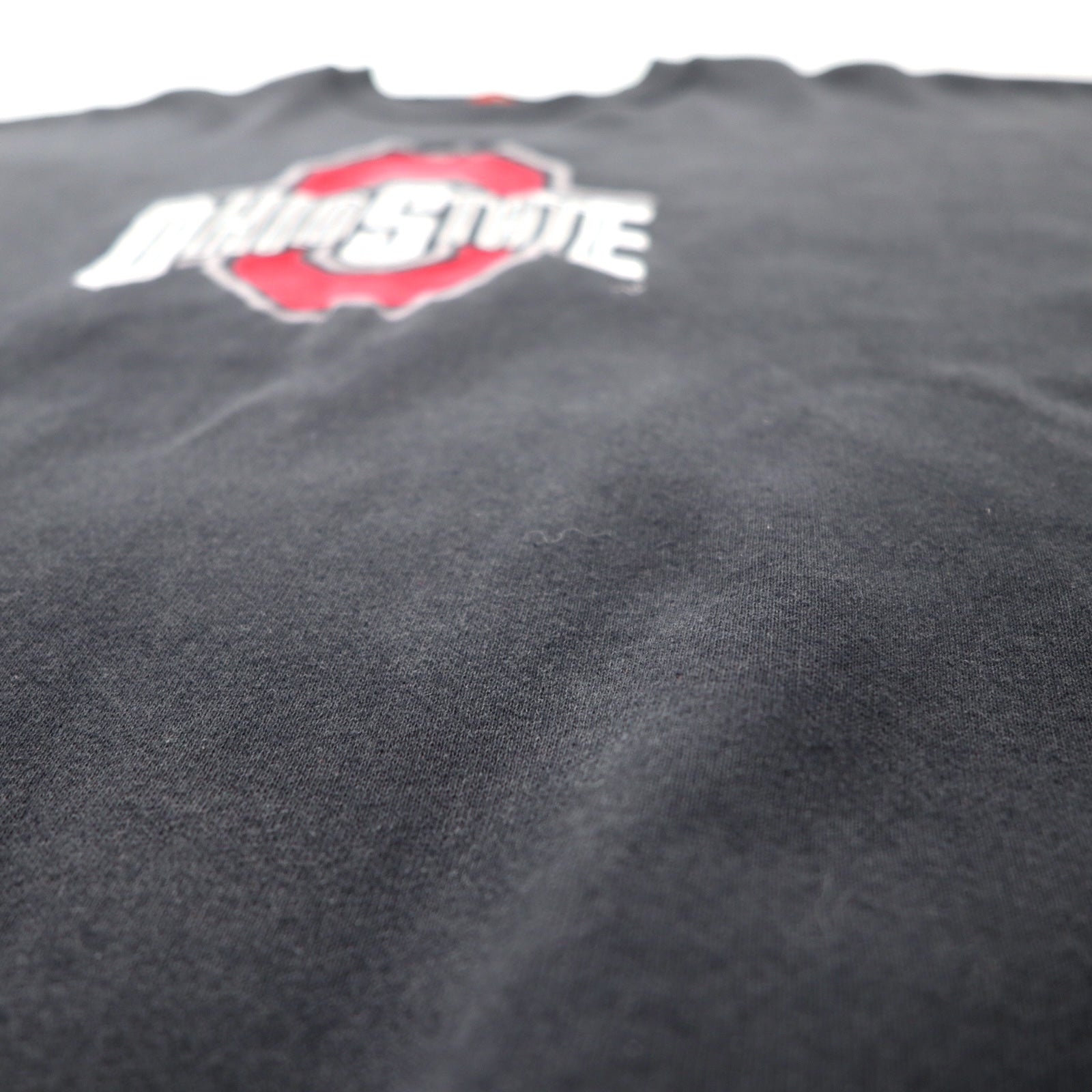 Felpa PM SPORTS USA anni '90 con ricamo college, XL, nera, cotone, OHIO STATE, taglia grande