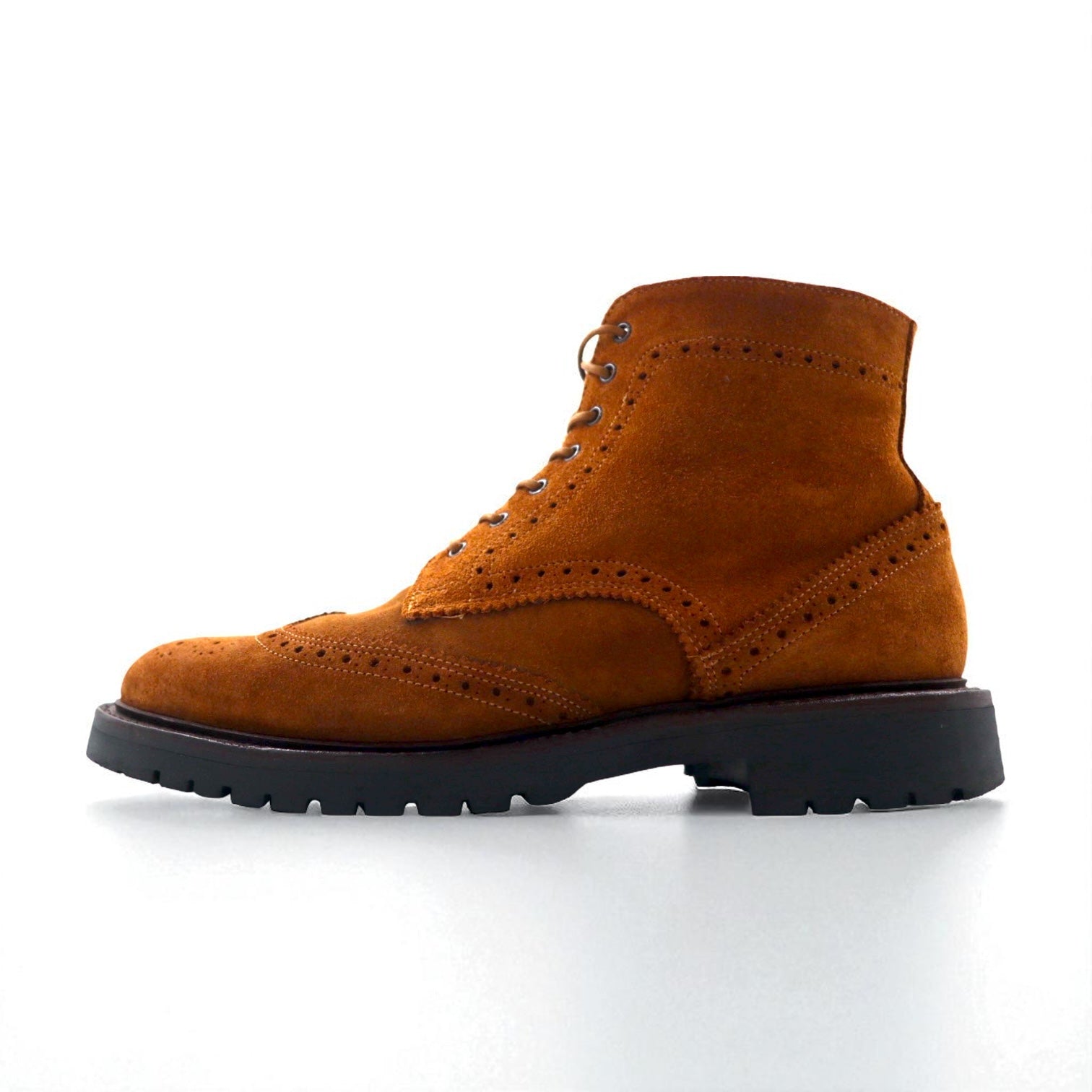 Palanco - Stivali Country Wingtip Spagnoli, 26 cm, Scamosciati, Lavorazione Goodyear, Suola Commando