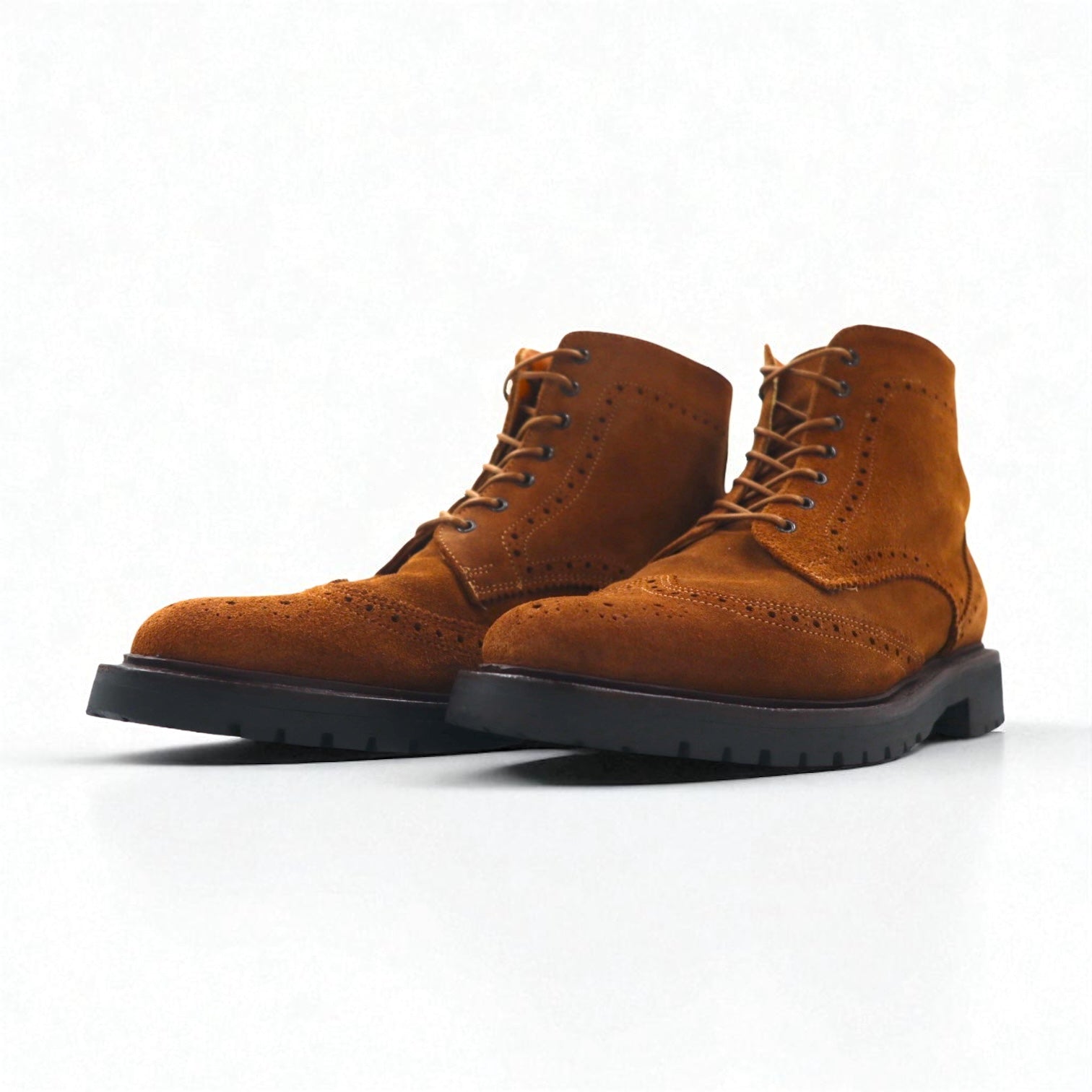 Palanco - Stivali Country Wingtip Spagnoli, 26 cm, Scamosciati, Lavorazione Goodyear, Suola Commando