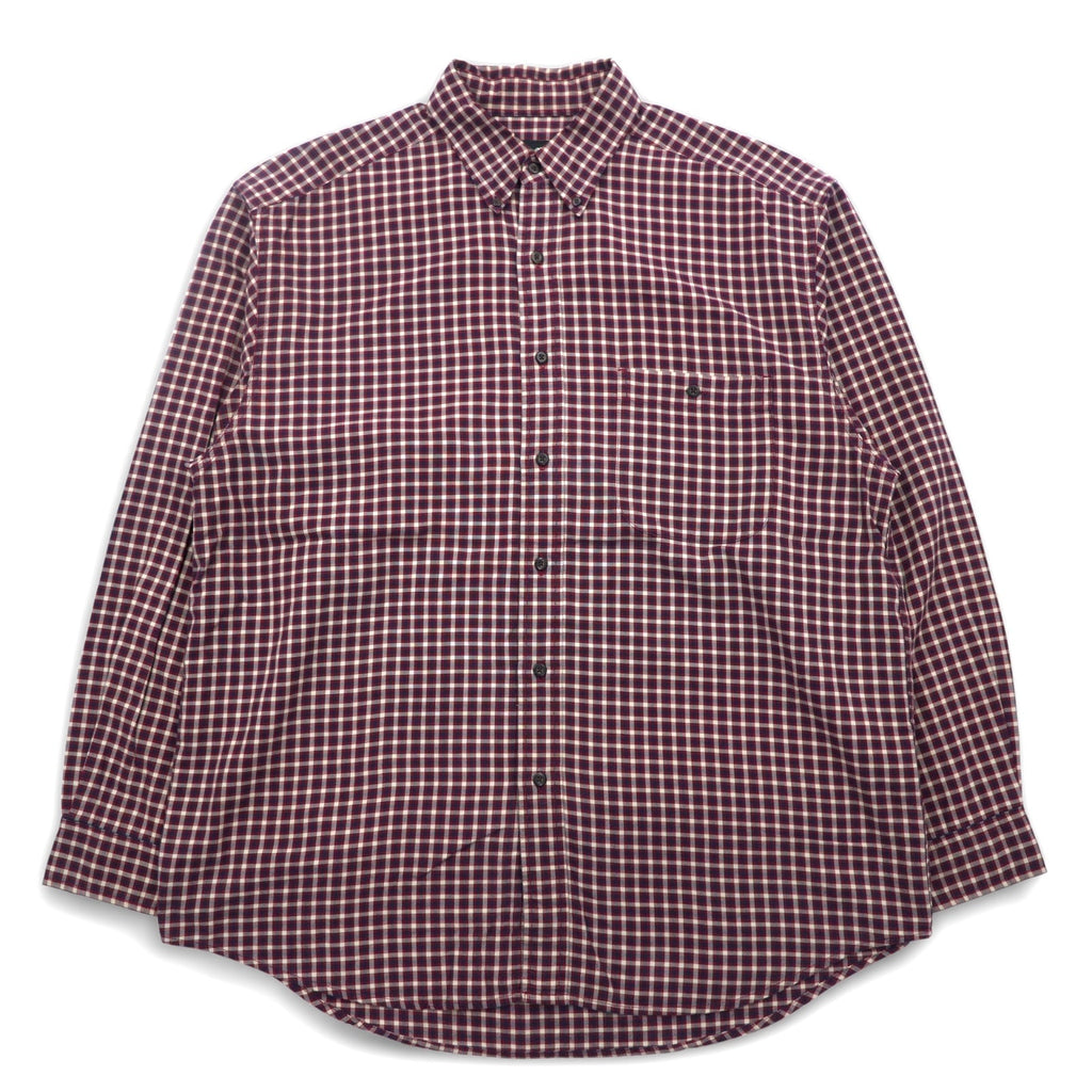 Eddie Bauer 90年代 ビッグサイズ ボタンダウンシャツ L レッド チェック コットン