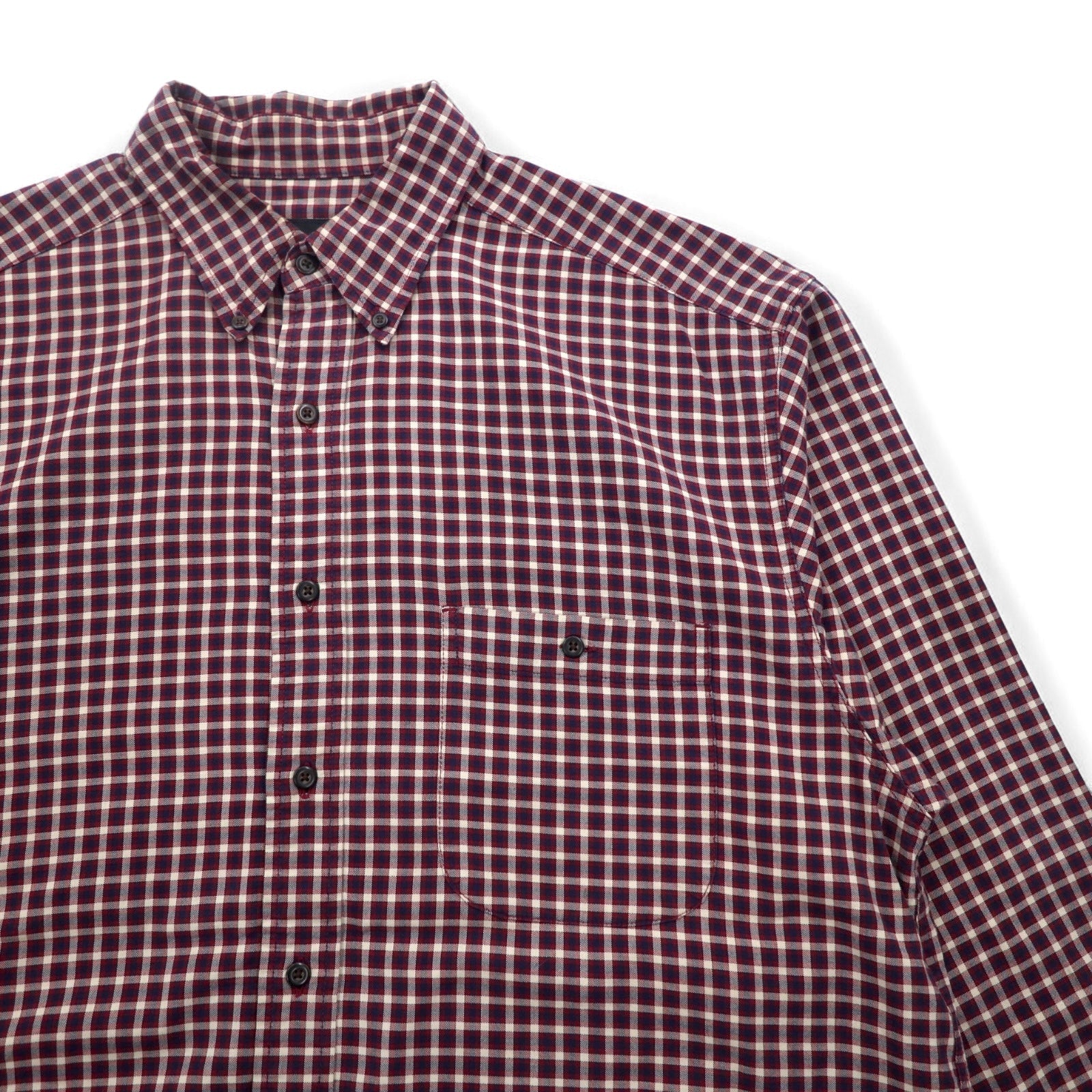 Eddie Bauer Anni '90 Camicia button-down oversize L Cotone a quadri rossa