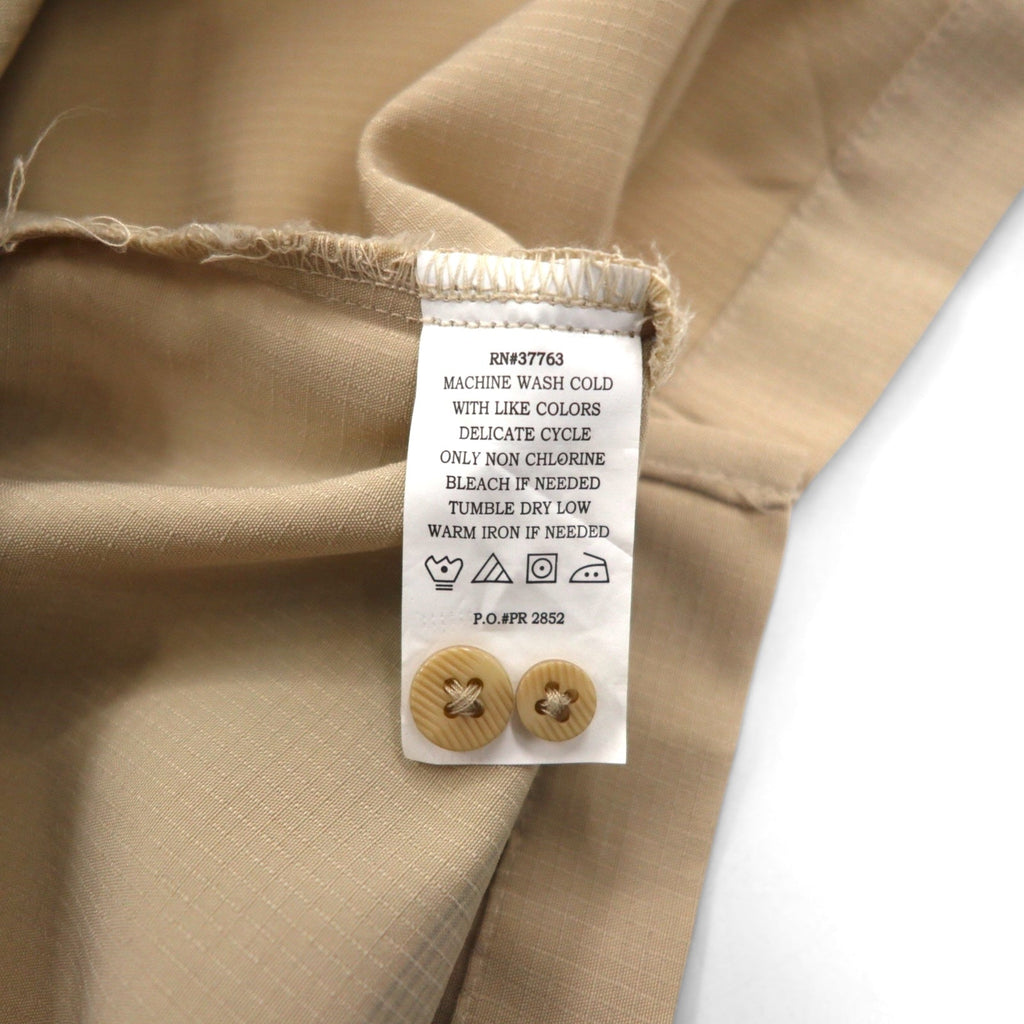 Camicia cubana HAVANERA in poliestere a righe con taglio a scatola, taglia M, colore beige