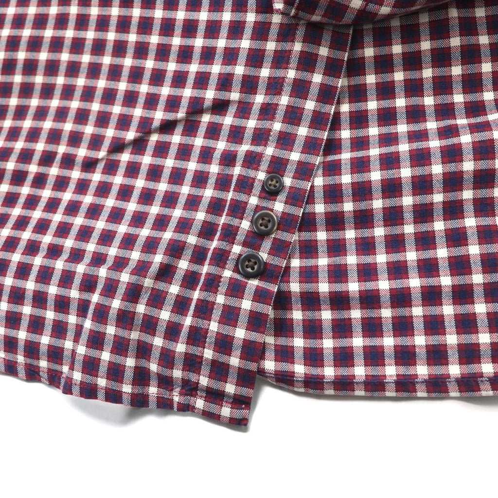 Eddie Bauer 90年代 ビッグサイズ ボタンダウンシャツ L レッド チェック コットン