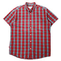 LEVI STRAUSS & Co. Euro Levis Classic Fit Camicia a maniche corte XL a quadri rossa in cotone Button Replacement