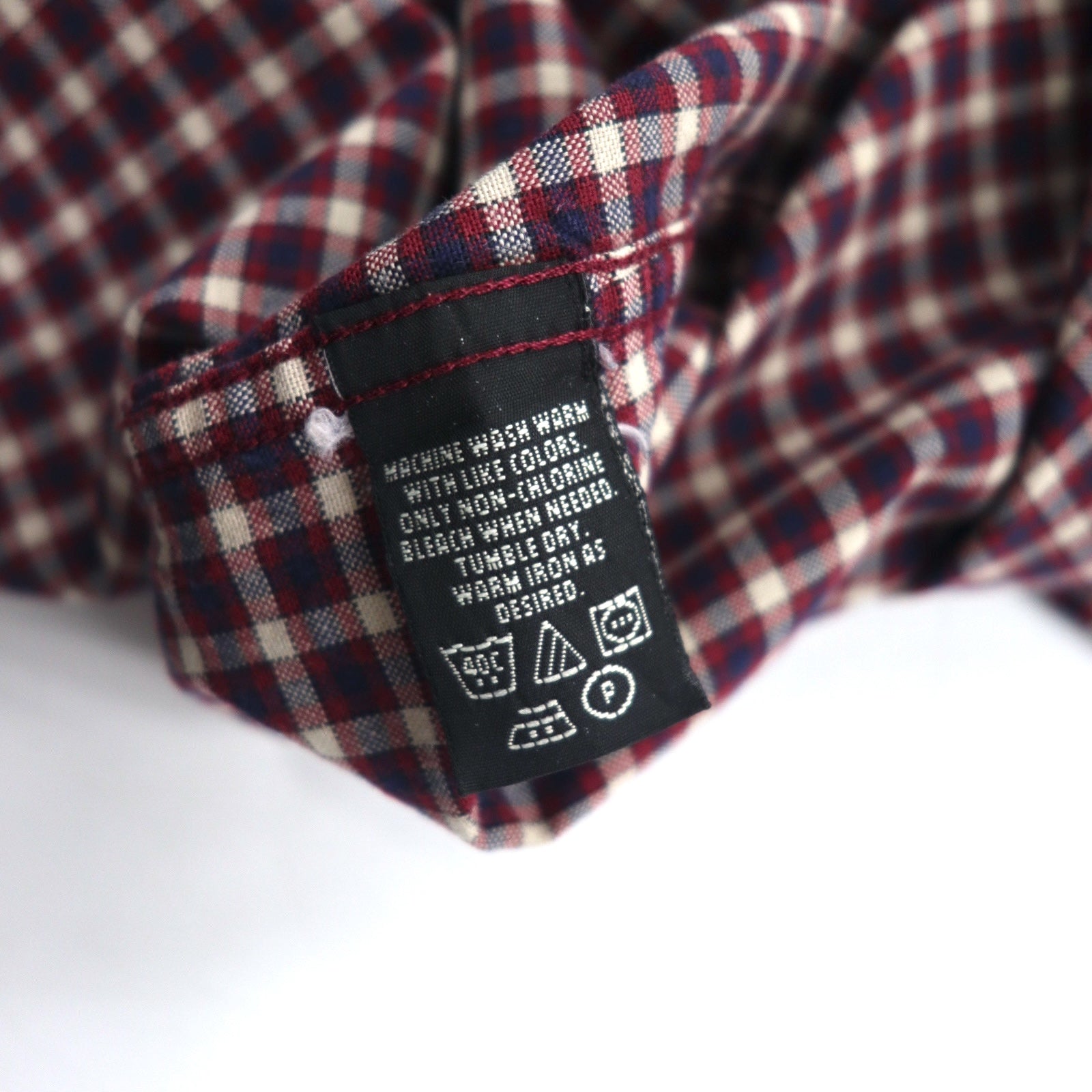 Eddie Bauer Anni '90 Camicia button-down oversize L Cotone a quadri rossa