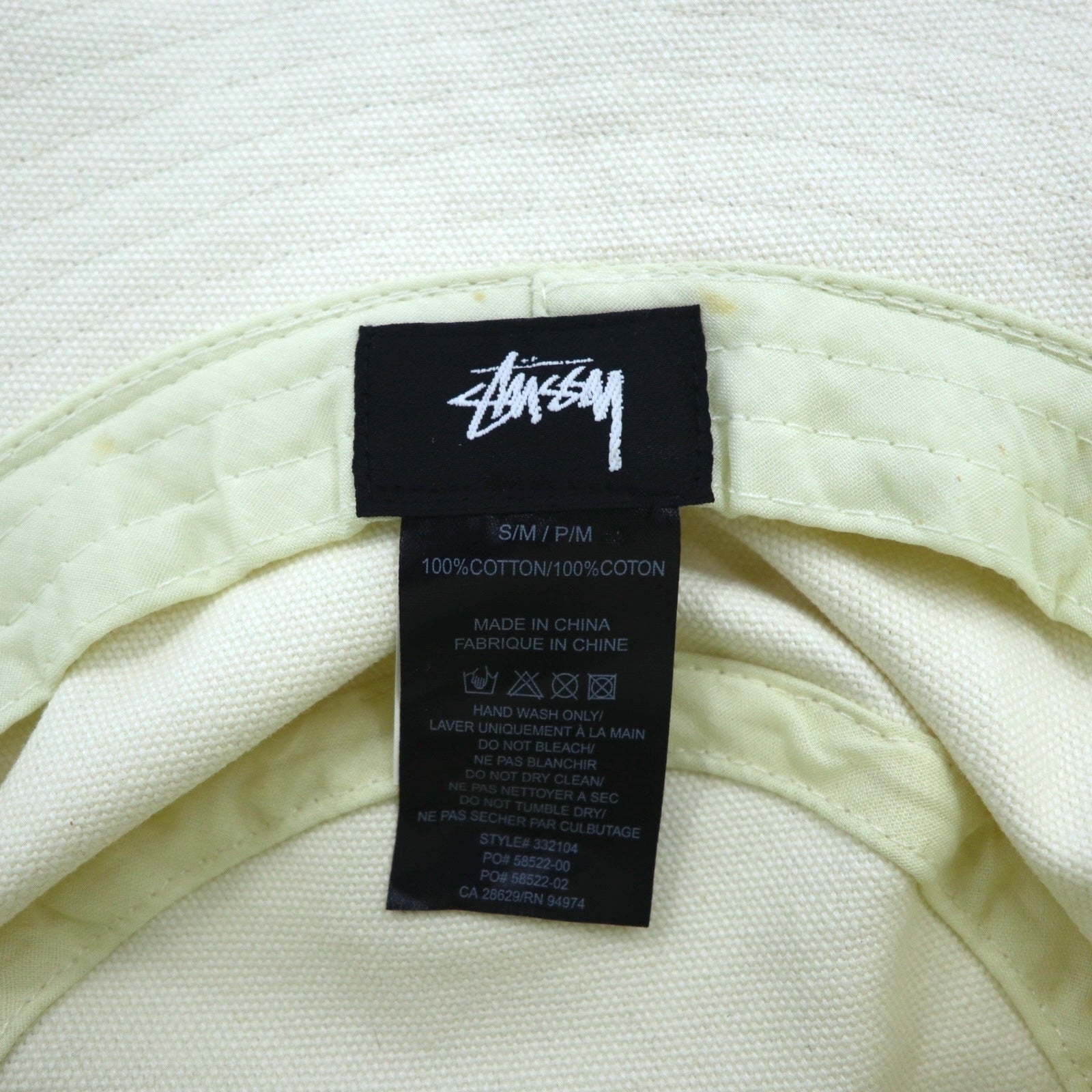 CDG (COMME des GARÇONS) × STUSSY Cappello da pescatore in tela S/M CDG CANVAS BUCKET HAT 332104