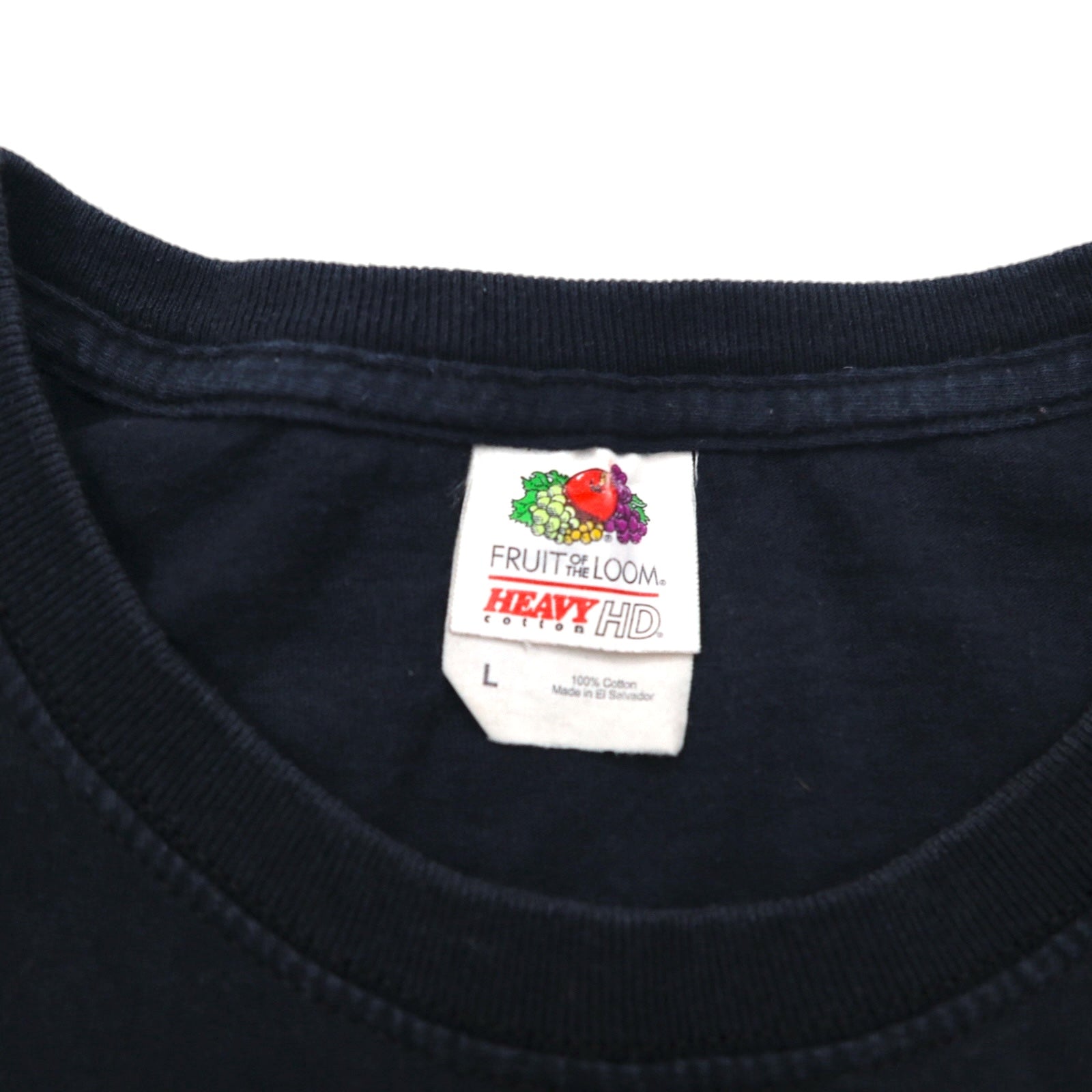 FRUIT OF THE LOOM Anni 2000 T-shirt con stampa teschio L Nero Cotone Fire Spirit