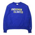 Champion リバースウィーブ スウェット 2XL ブルー コットン NO HUMAN IS LIMITED 単色タグ 復刻 REVERSE WEAVE エルサルバドル製