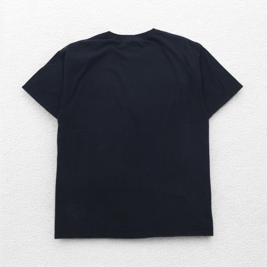 FRUIT OF THE LOOM Anni 2000 T-shirt con stampa teschio L Nero Cotone Fire Spirit