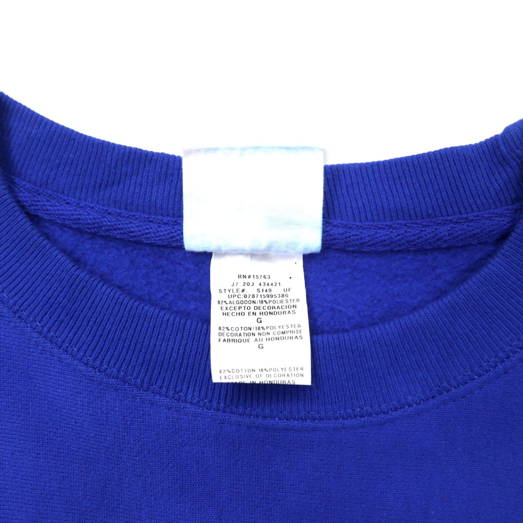 Champion リバースウィーブ スウェット 2XL ブルー コットン NO HUMAN IS LIMITED 単色タグ 復刻 REVERSE WEAVE エルサルバドル製