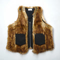 no.  ファーベスト FUR VEST FREE ブラウン エコファー エコレザームートン 22-FW-KVT-01
