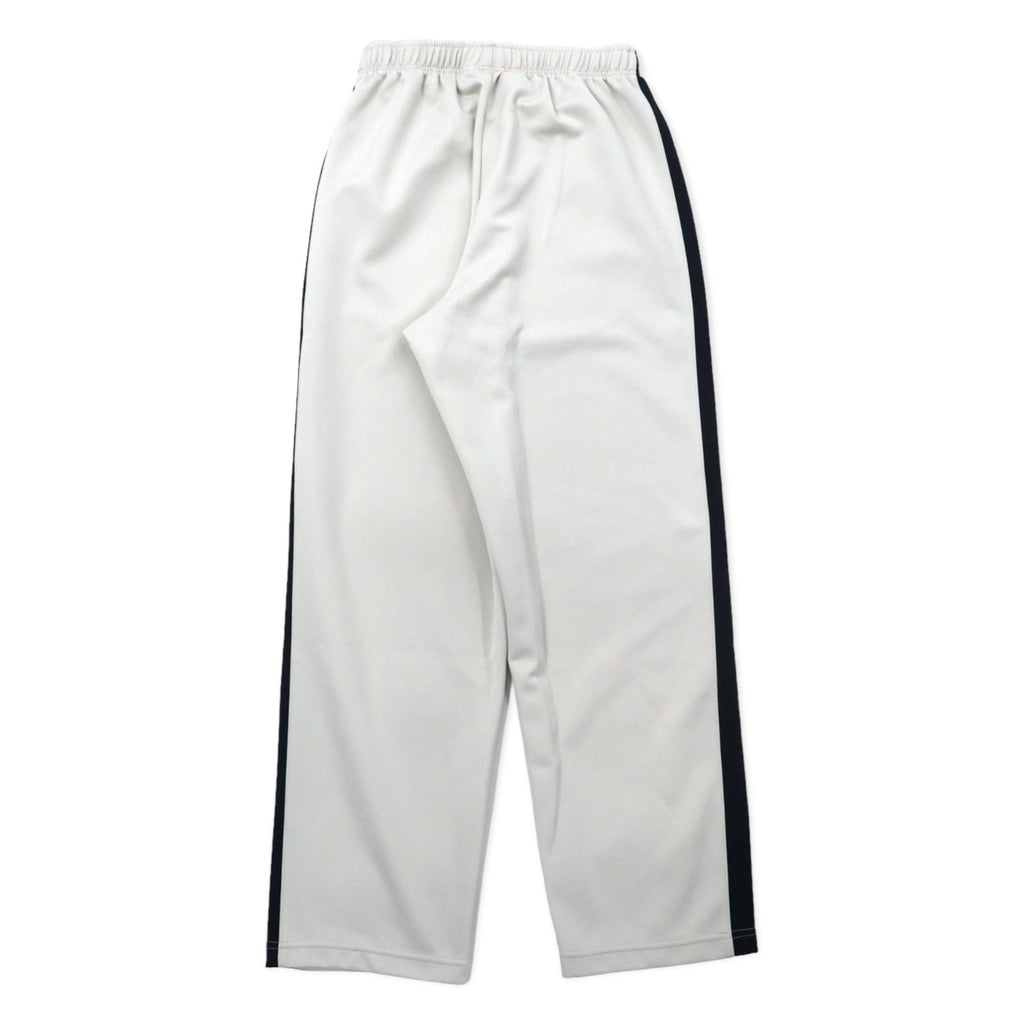 NIKE Pantaloni della tuta, taglia L, beige, poliestere, a righe laterali, logo Swoosh ricamato