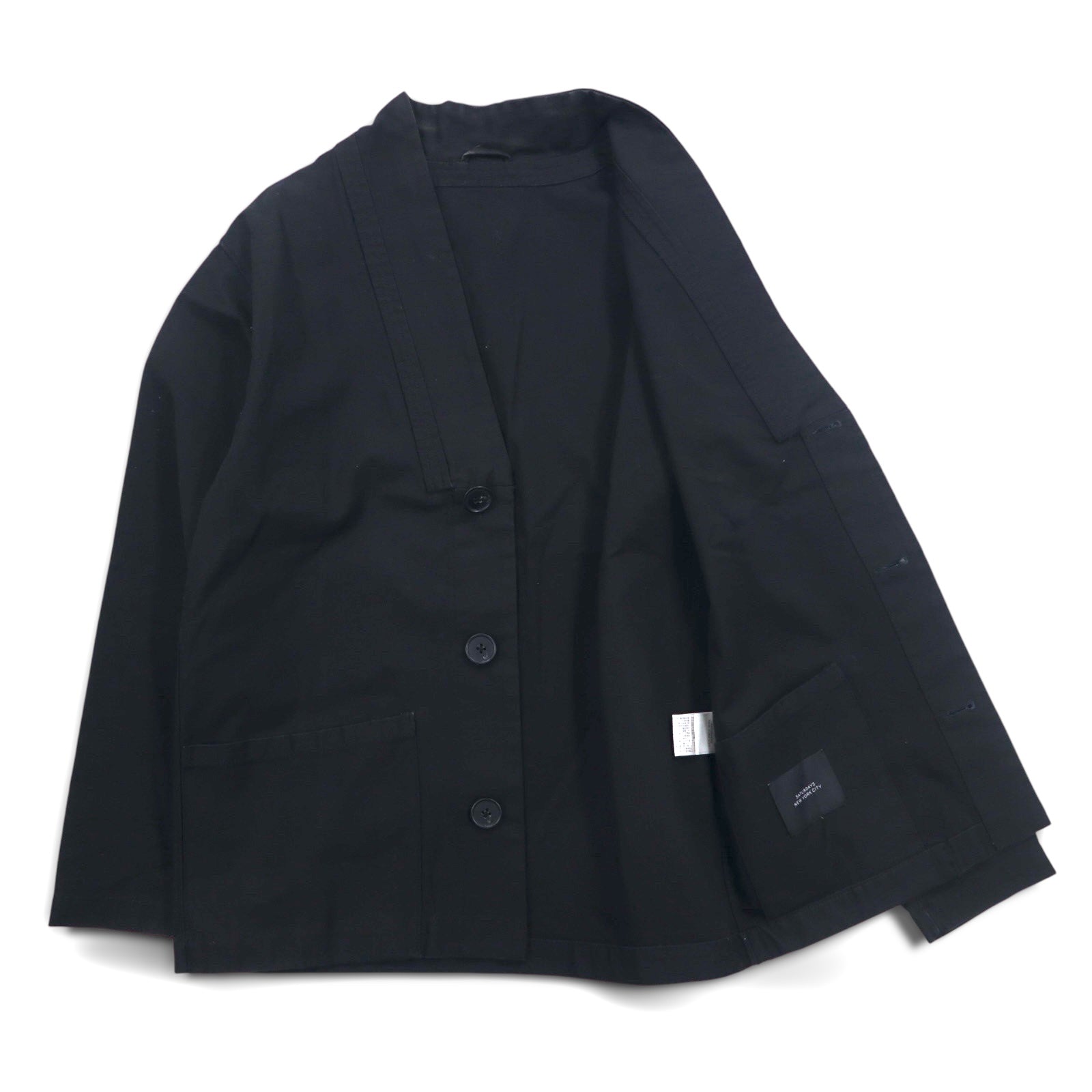 SATURDAYS NEW YORK CITY Hanten Jacket, Haori, taglia M, nero, cotone, modello HANTEN JACKET BBL-1805