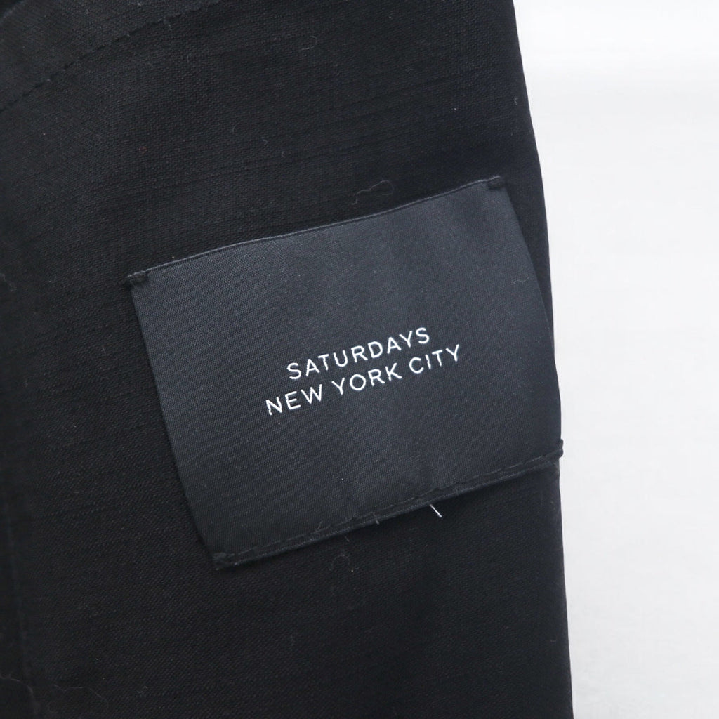 SATURDAYS NEW YORK CITY Hanten Jacket, Haori, taglia M, nero, cotone, modello HANTEN JACKET BBL-1805