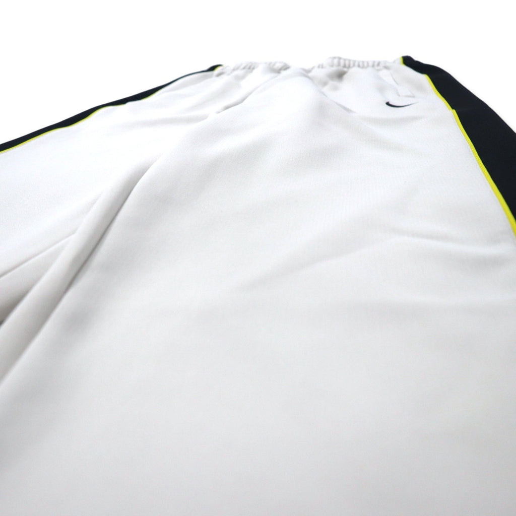 NIKE Pantaloni della tuta, taglia L, beige, poliestere, a righe laterali, logo Swoosh ricamato