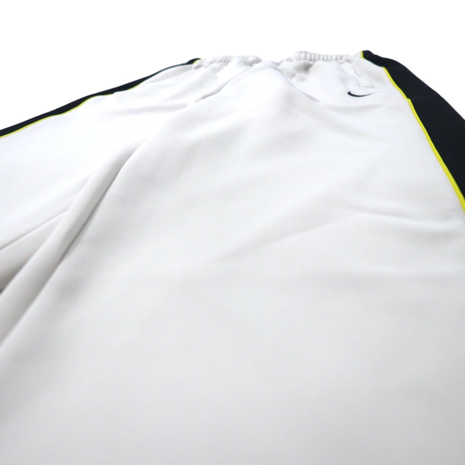NIKE Pantaloni della tuta, taglia L, beige, poliestere, a righe laterali, logo Swoosh ricamato