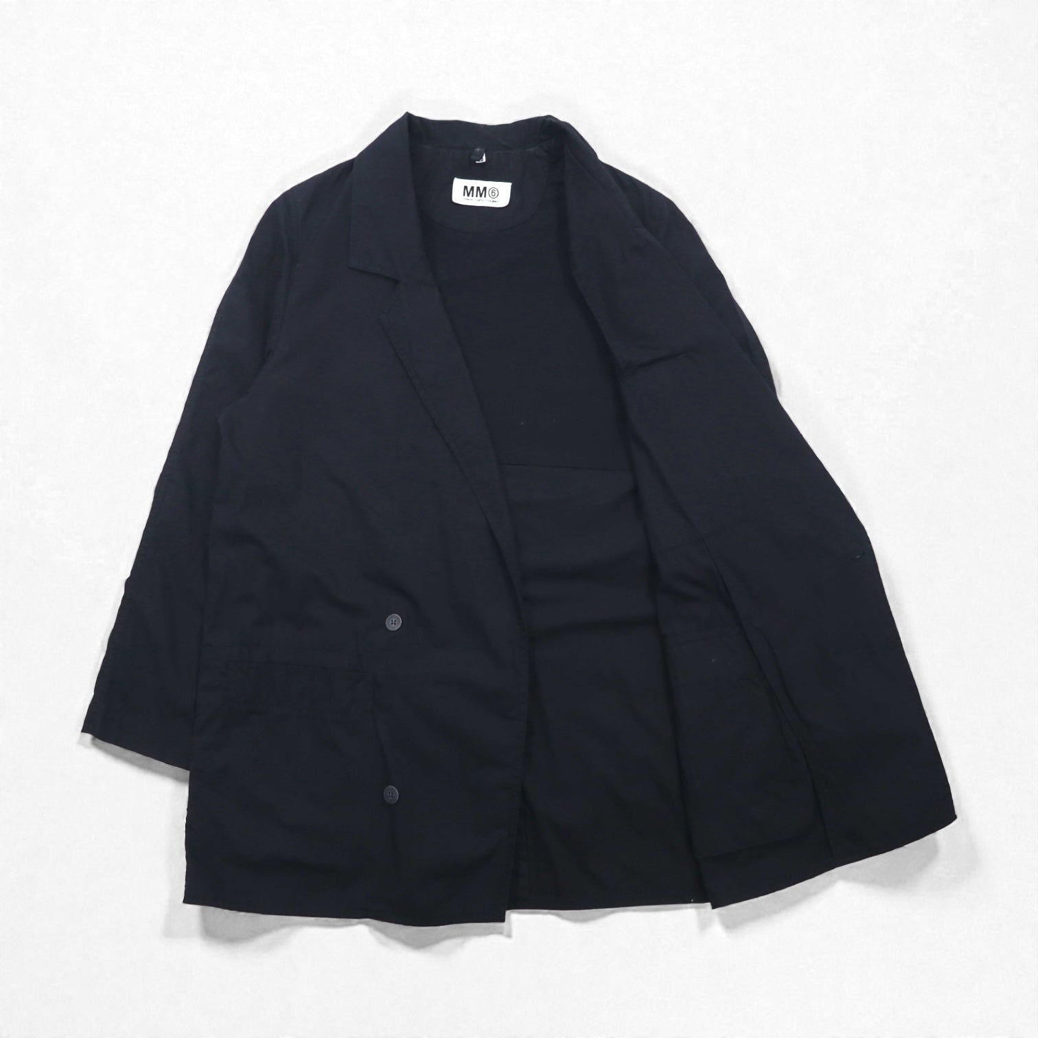 MM6 Maison Margiela オーバーサイズ ダブルブレスト テーラードジャケット ブレザー XL ネイビー イタリア製