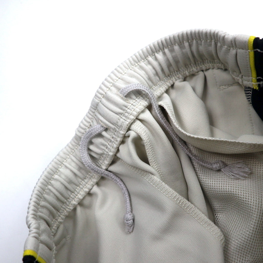 NIKE Pantaloni della tuta, taglia L, beige, poliestere, a righe laterali, logo Swoosh ricamato