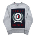 TOMMY HILFIGER プリント クルーネック スウェット S グレー コットン MW0MW09466