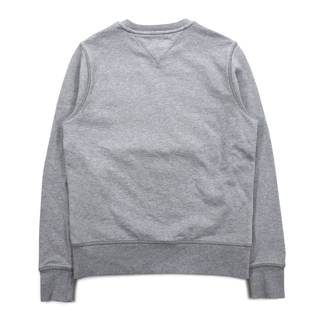TOMMY HILFIGER プリント クルーネック スウェット S グレー コットン MW0MW09466