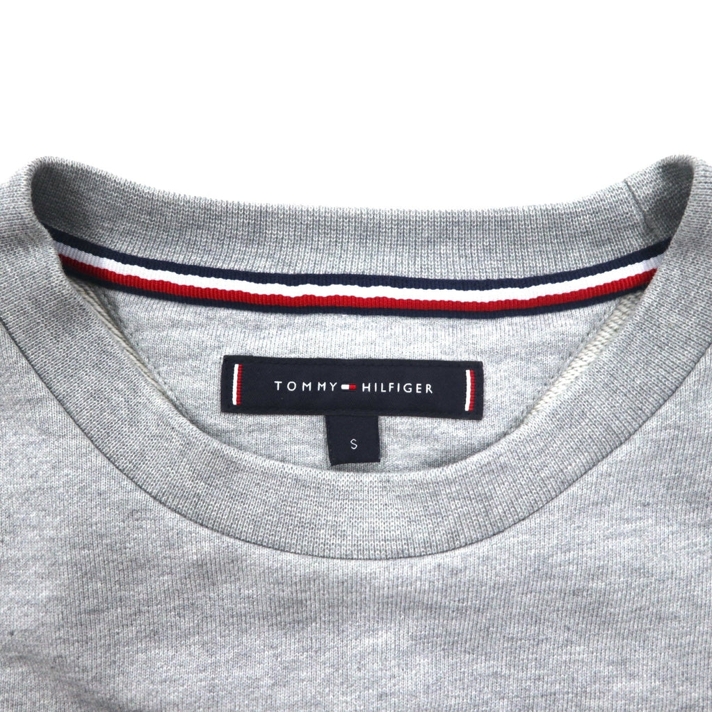 TOMMY HILFIGER プリント クルーネック スウェット S グレー コットン MW0MW09466