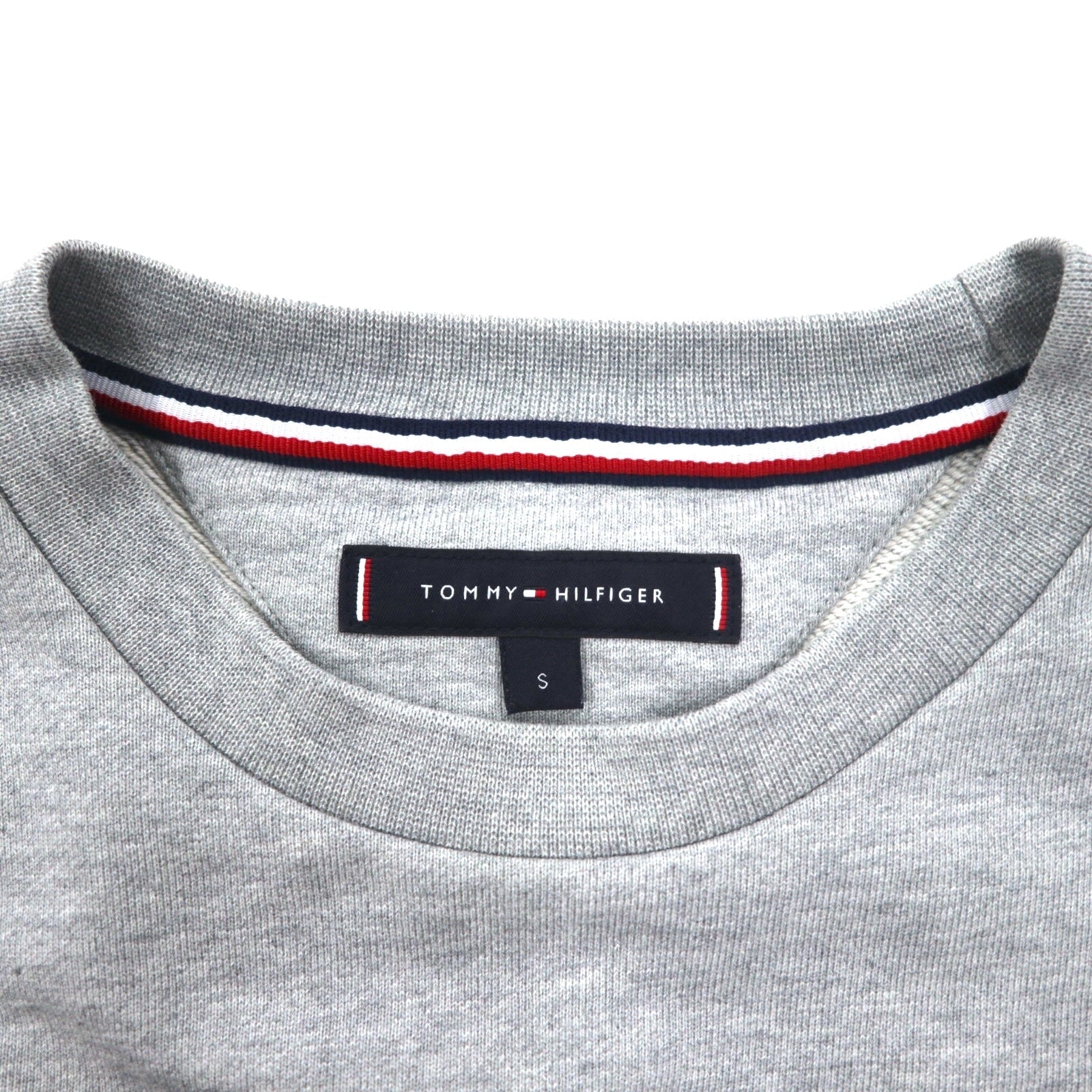 TOMMY HILFIGER Felpa girocollo stampata S Grigio Cotone MW0MW09466