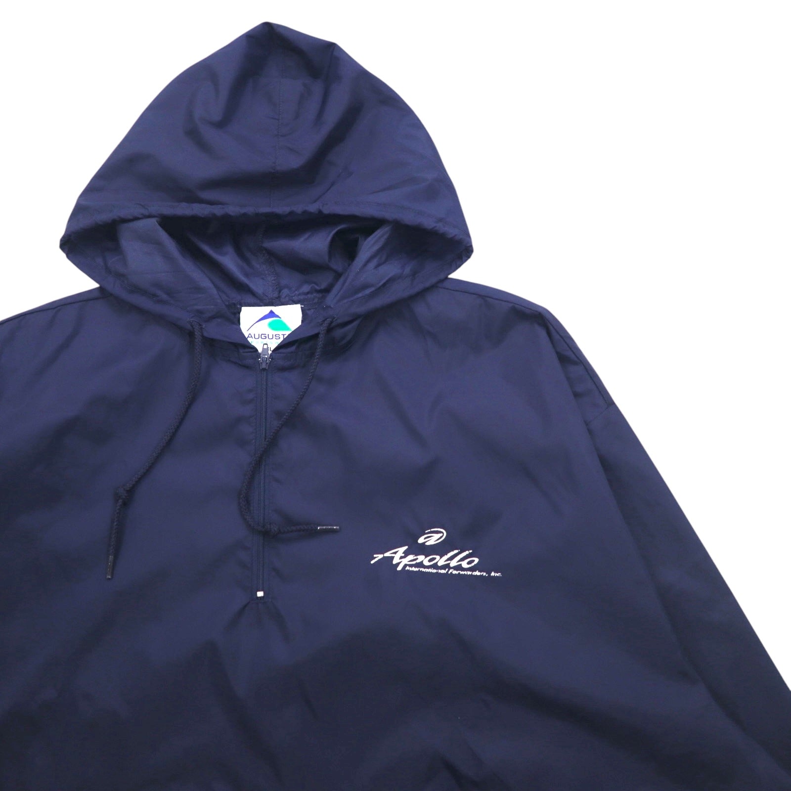 AUGUSTA SPORTSWEAR Anorak a mezza zip, XL, blu navy, nylon, tasca frontale, coulisse