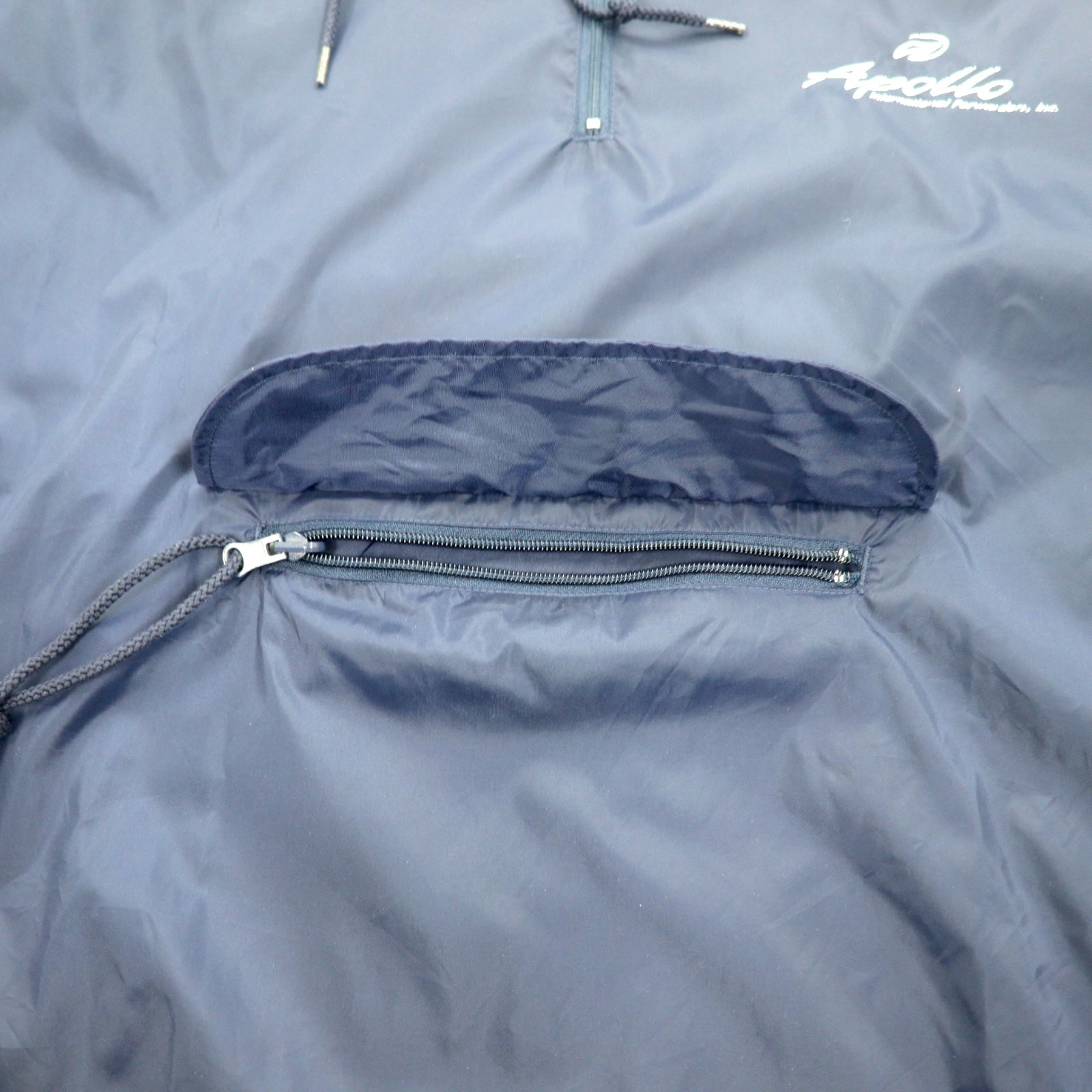 AUGUSTA SPORTSWEAR Anorak a mezza zip, XL, blu navy, nylon, tasca frontale, coulisse