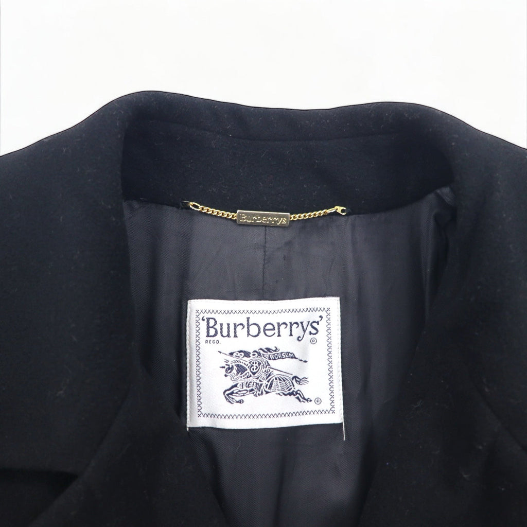 Burberrys Chester Coat in Cashmere, Made in Spain, Size M, Black, Wool and Cashmere