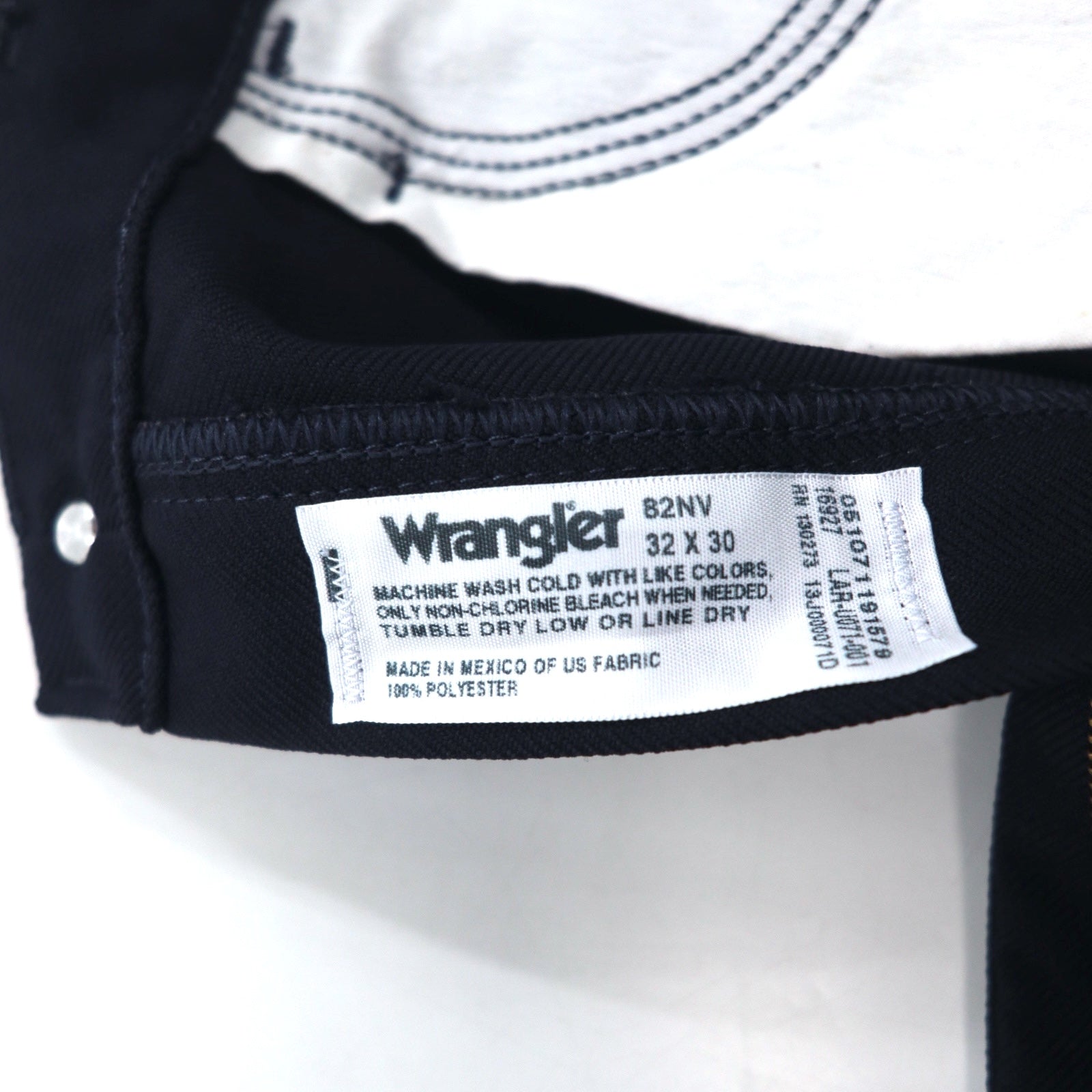 Wrangler 90年代 ランチャー ドレスジーンズ M ネイビー ポリエステル 82NV メキシコ製