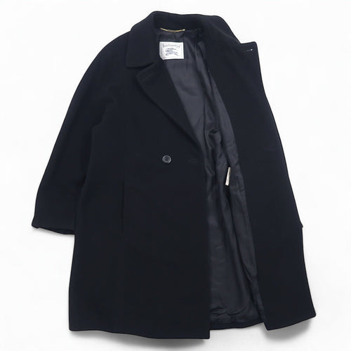 Burberrys Chester Coat in Cashmere, Made in Spain, Size M, Black, Wool and Cashmere