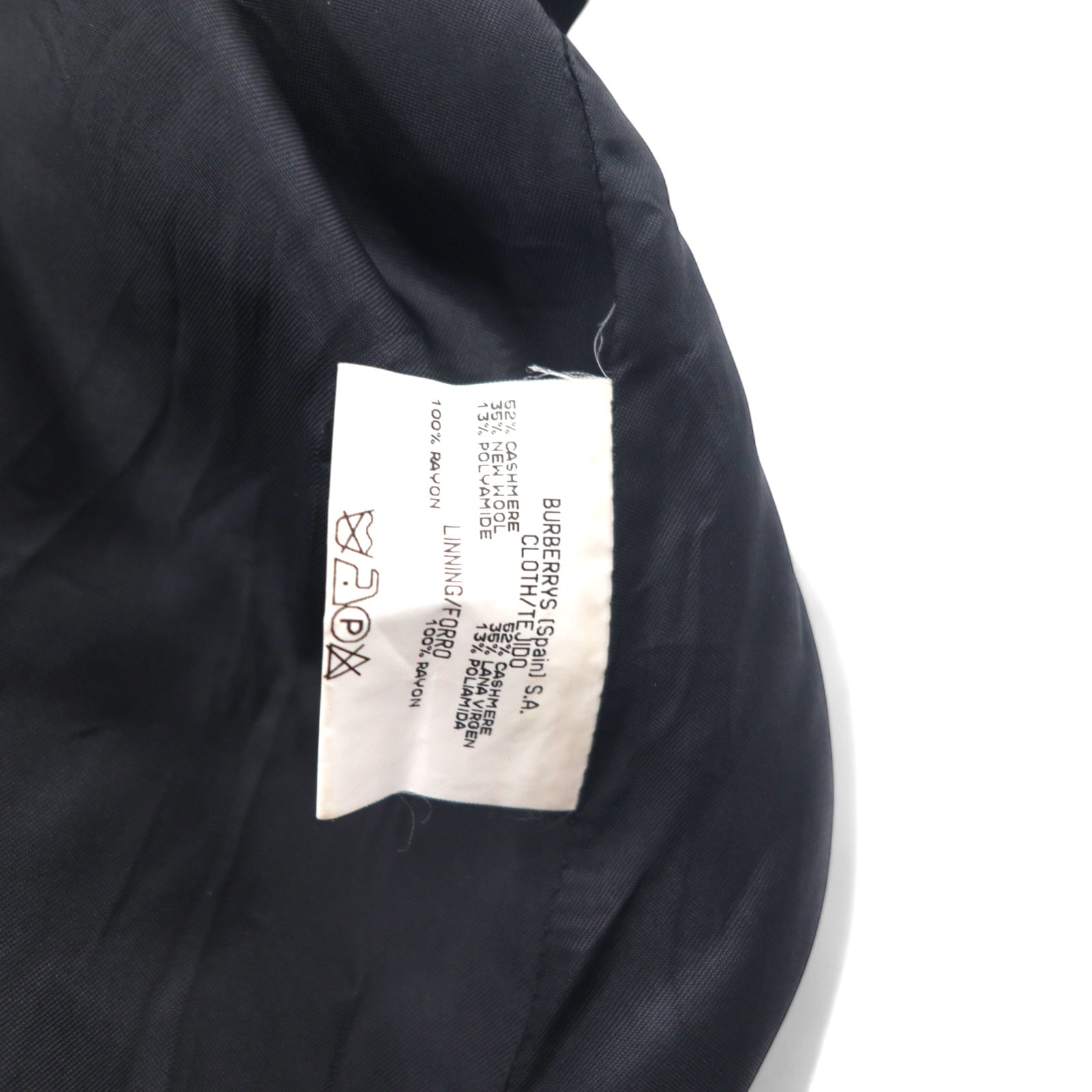 Burberrys Chester Coat in Cashmere, Made in Spain, Size M, Black, Wool and Cashmere