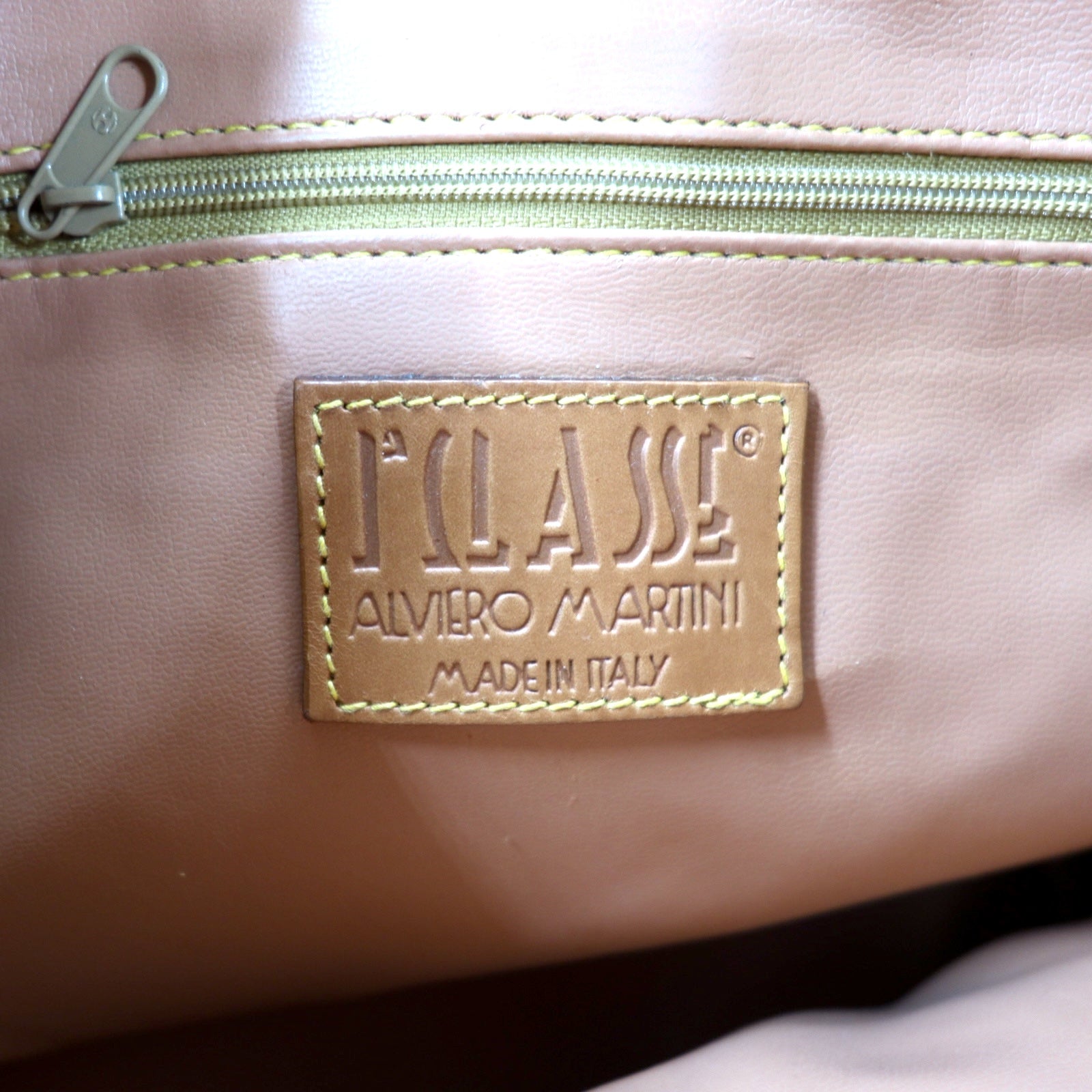 PRIMA CLASSE Borsa a tracolla con coulisse in PVC beige e pelle, motivo mappa del mondo, Made in Italy