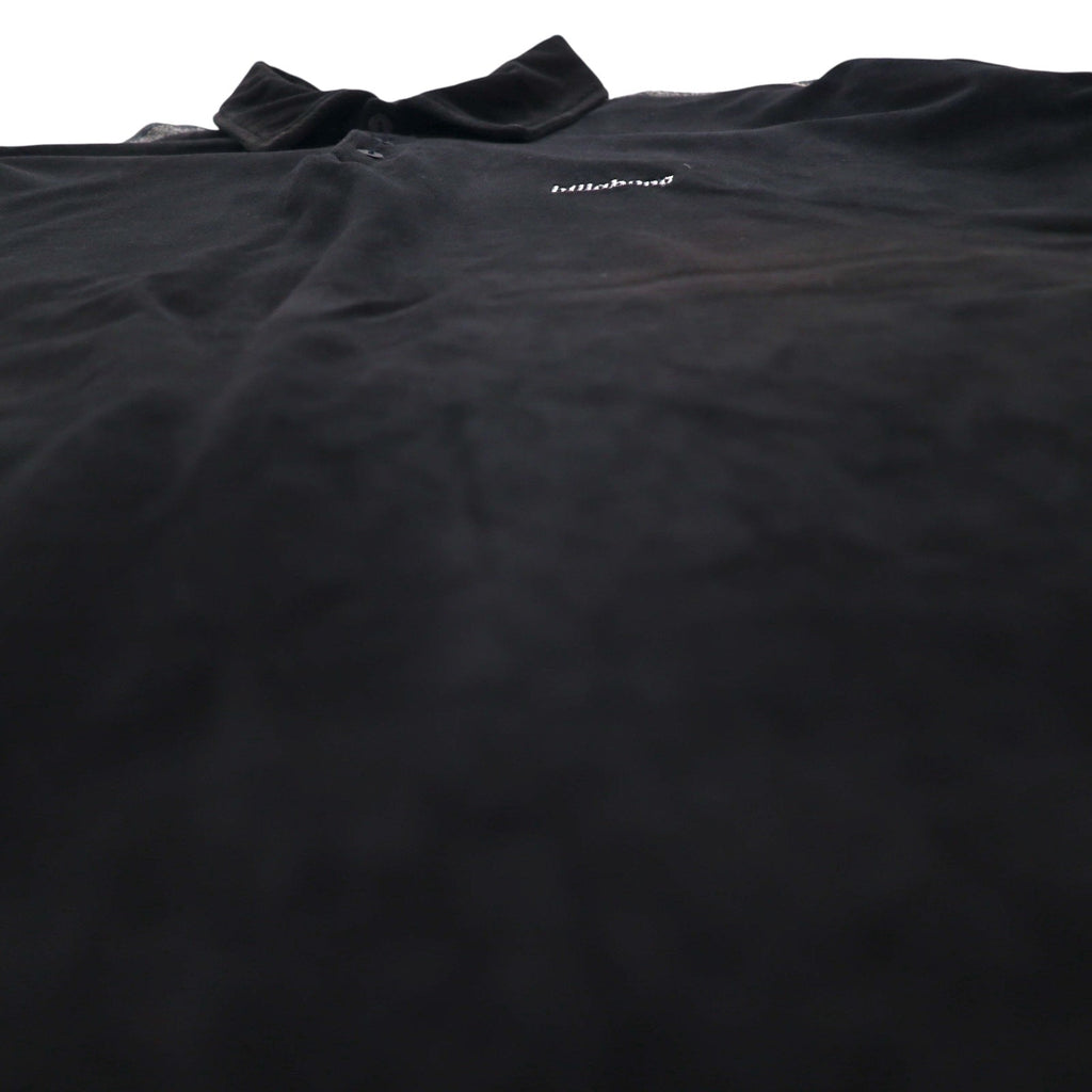 Billabong anni '90, made in USA, polo in velluto a coste, taglia XL, nero, cotone, poliestere, logo ricamato.