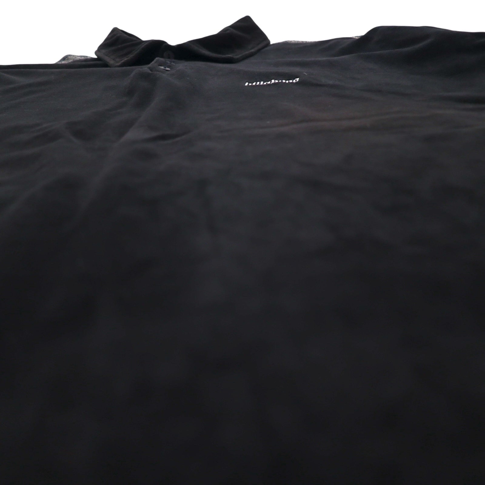 Billabong anni '90, made in USA, polo in velluto a coste, taglia XL, nero, cotone, poliestere, logo ricamato.