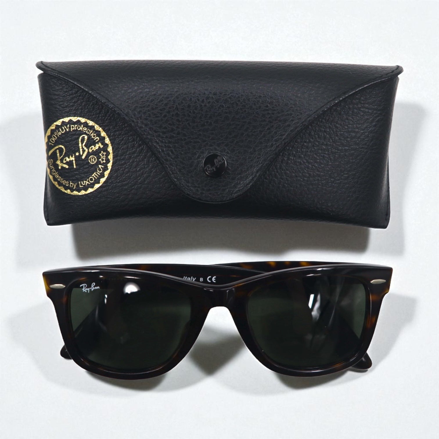 Ray-Ban ウェイファーラー WAYFARER ウェリントン サングラス ブラウン ベッコウ RB2140-F 902 52-22 3N イタリア製