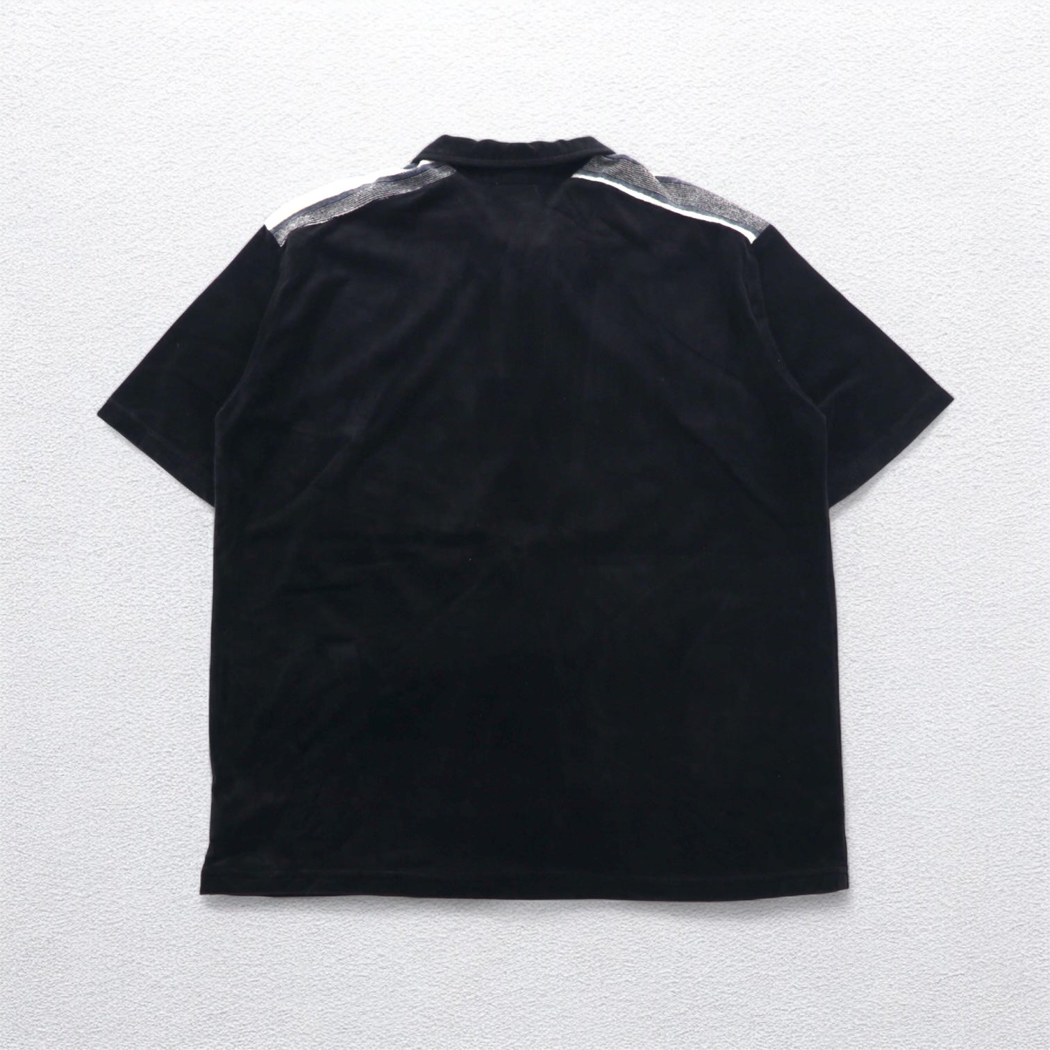 Billabong anni '90, made in USA, polo in velluto a coste, taglia XL, nero, cotone, poliestere, logo ricamato.
