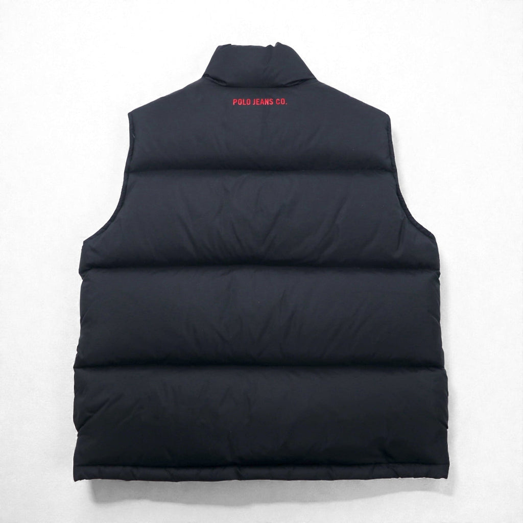 POLO JEANS CO. Ralph Lauren 90年代 ボリューム  ダウンベスト S ブラック リップストップ