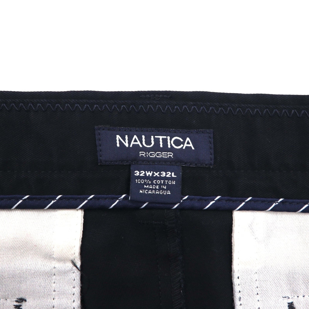 NAUTICA Pantaloni ampi a 2 pinces M neri RIGGER Cotone